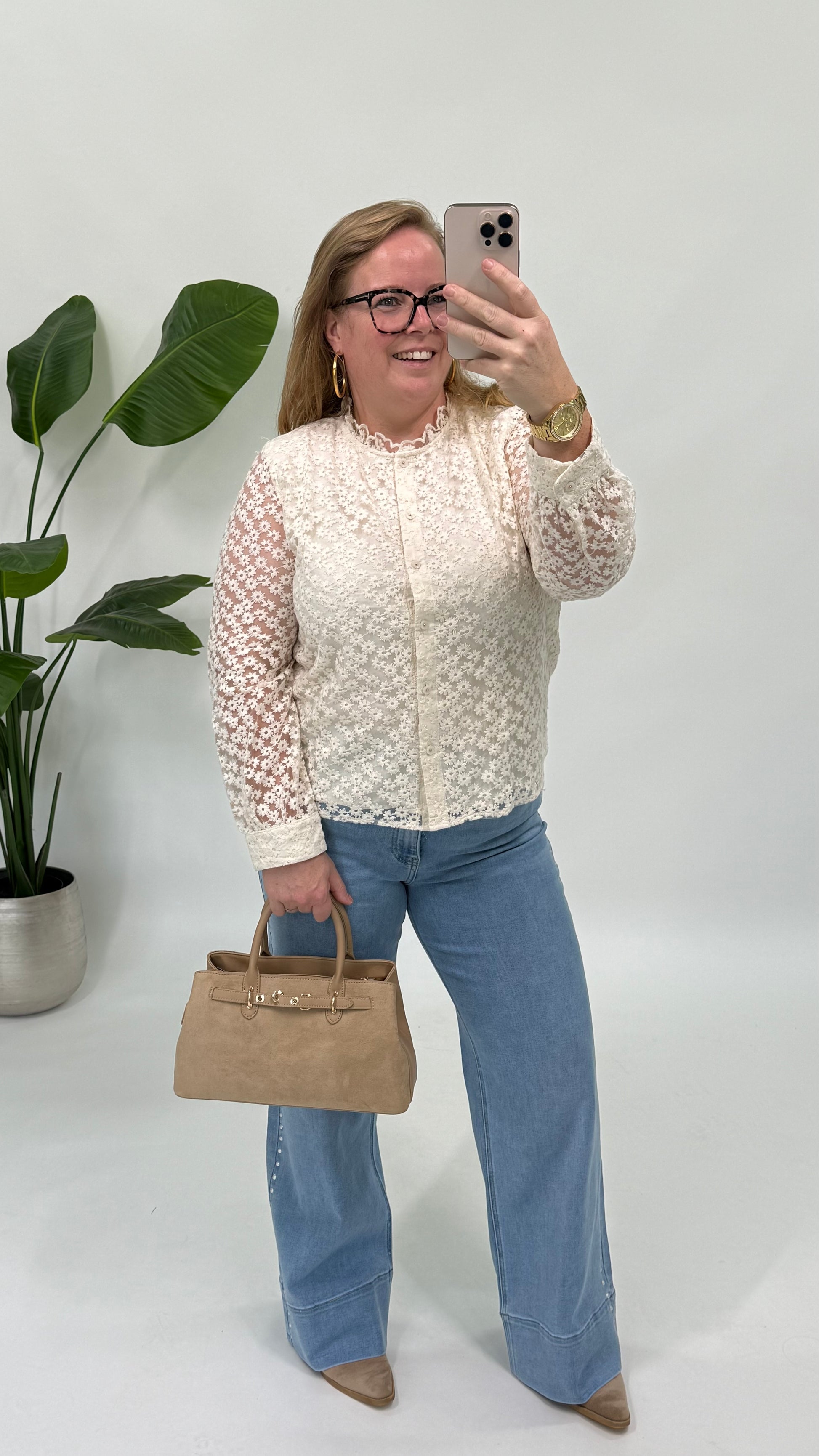 BLOEMEN BLOUSE BEIGE