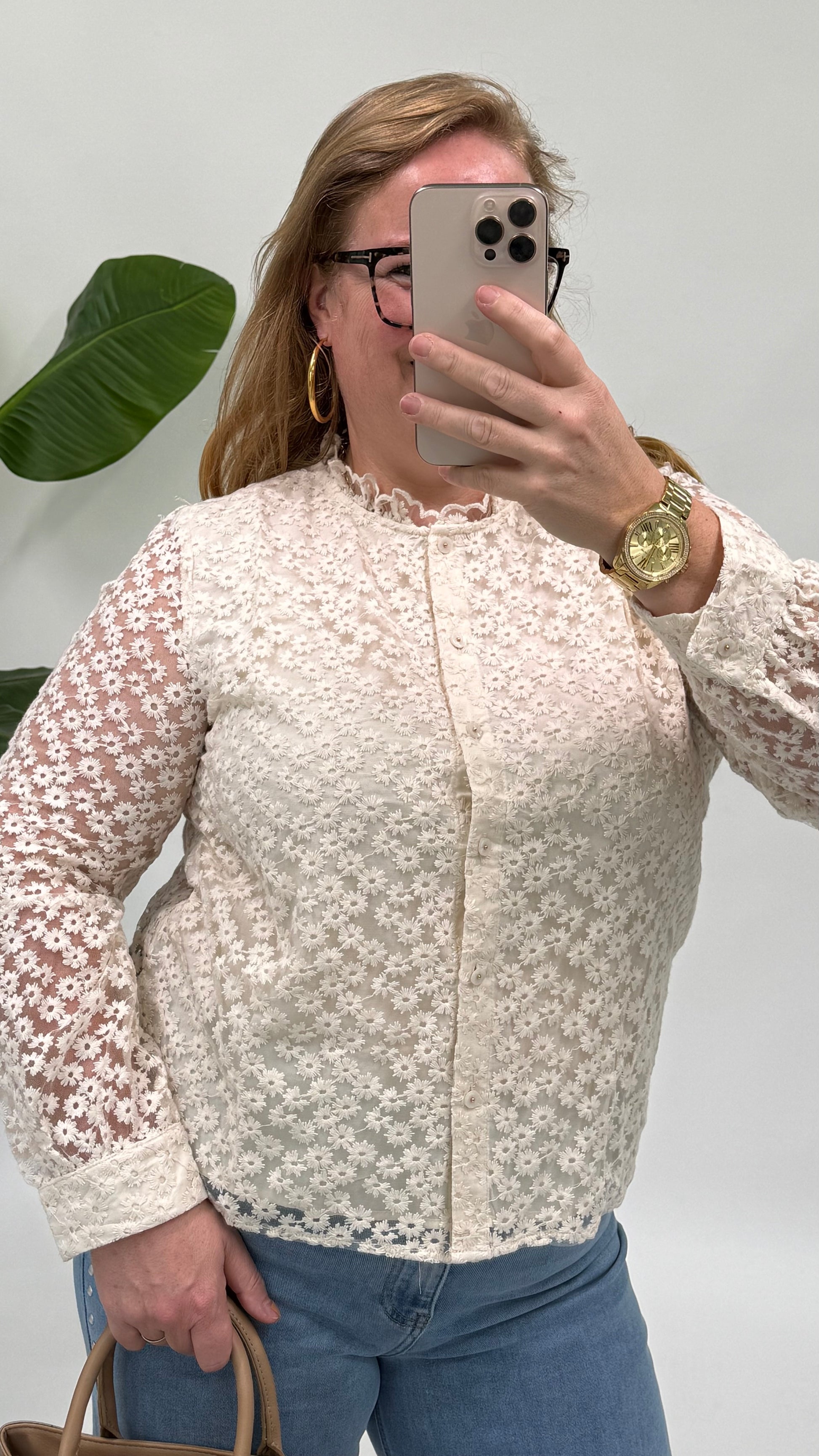 BLOEMEN BLOUSE BEIGE