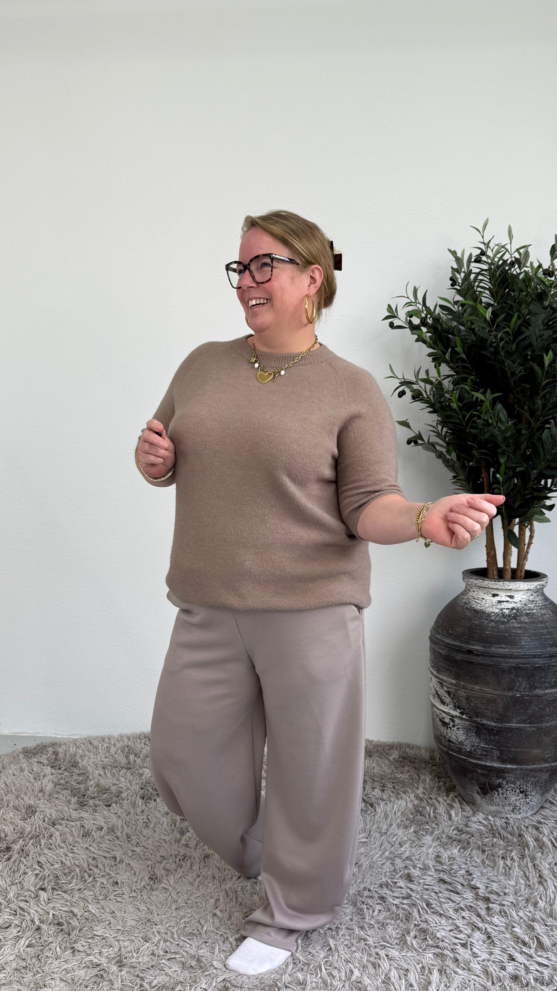 ZACHTE TOP BASIC TAUPE