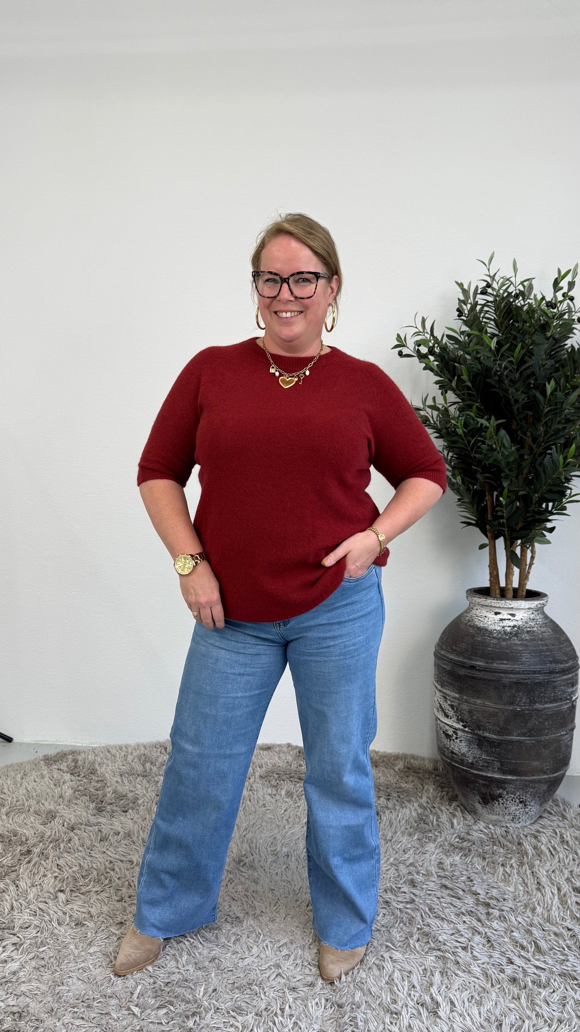 ZACHTE TOP BASIC BORDEAUX