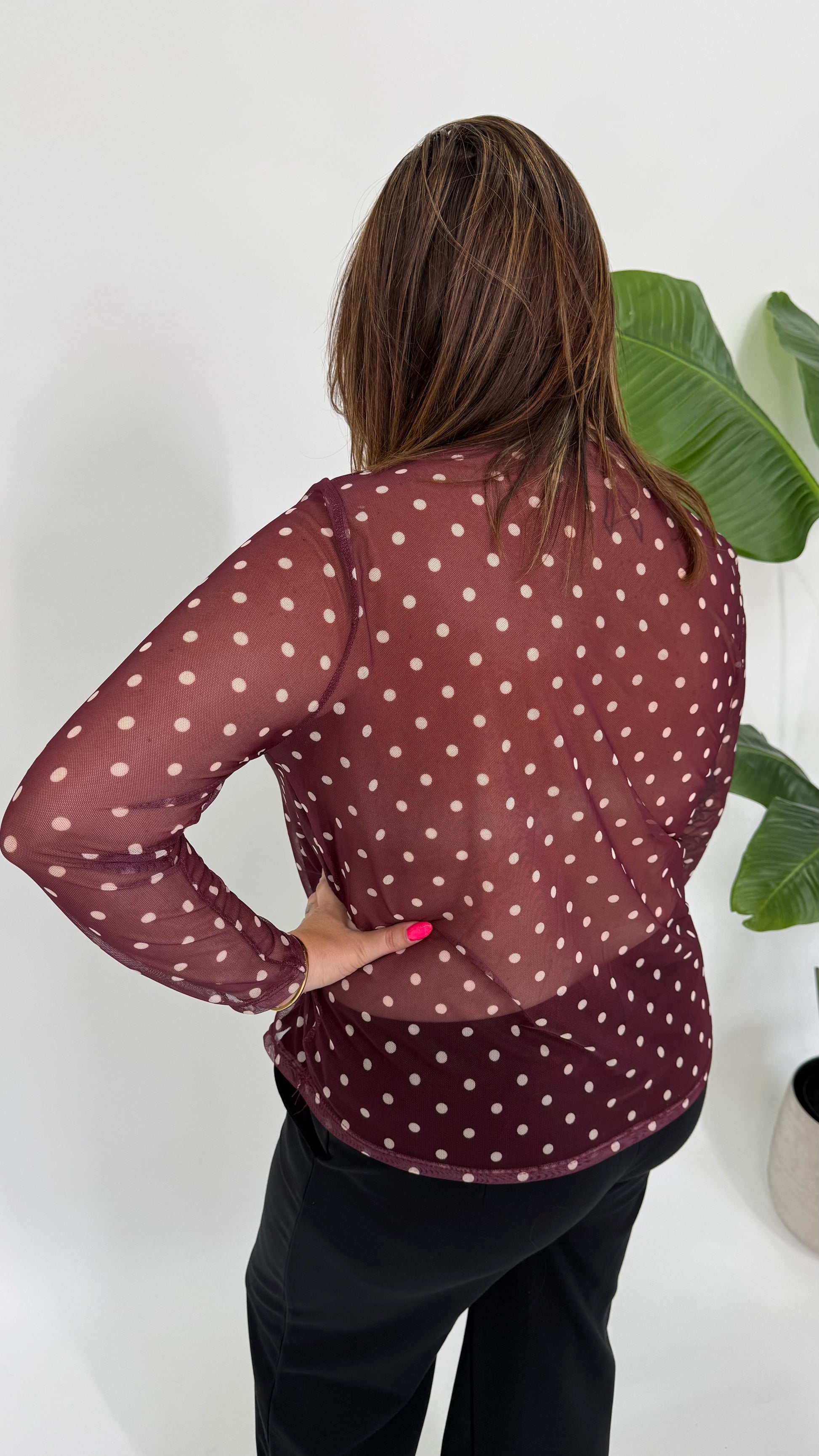DOTS MESH TOP ROOD