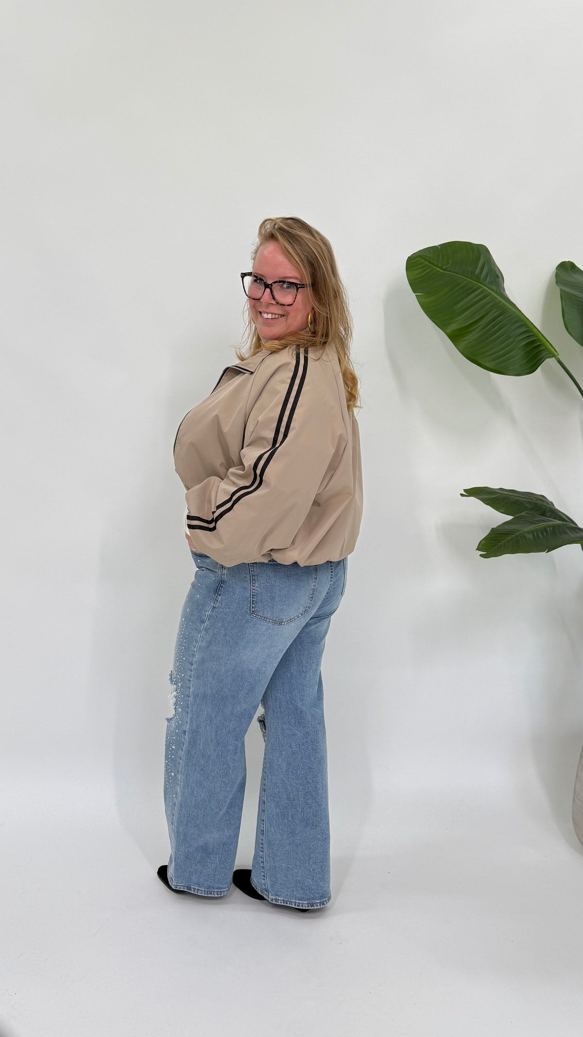 SPORTIEF WIND JACK TAUPE