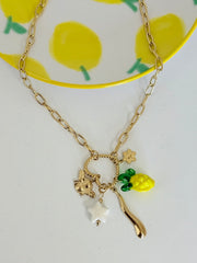 DIAMANT-HERZ-KETTE - GOLD
