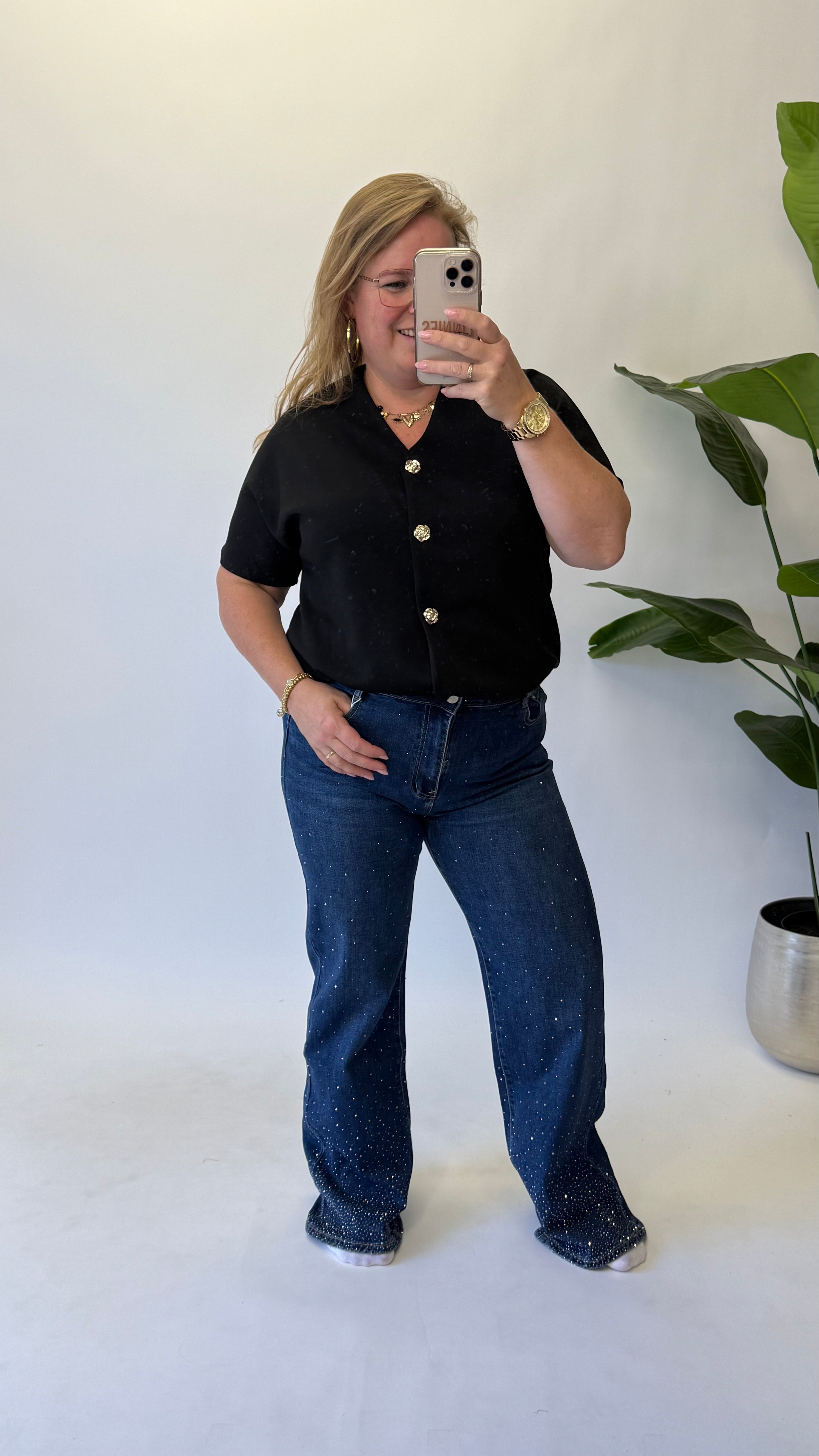 MOM WIDE LEG JEANS MERK GOODIES DJ2456 (40 bis 48) - GRAU
