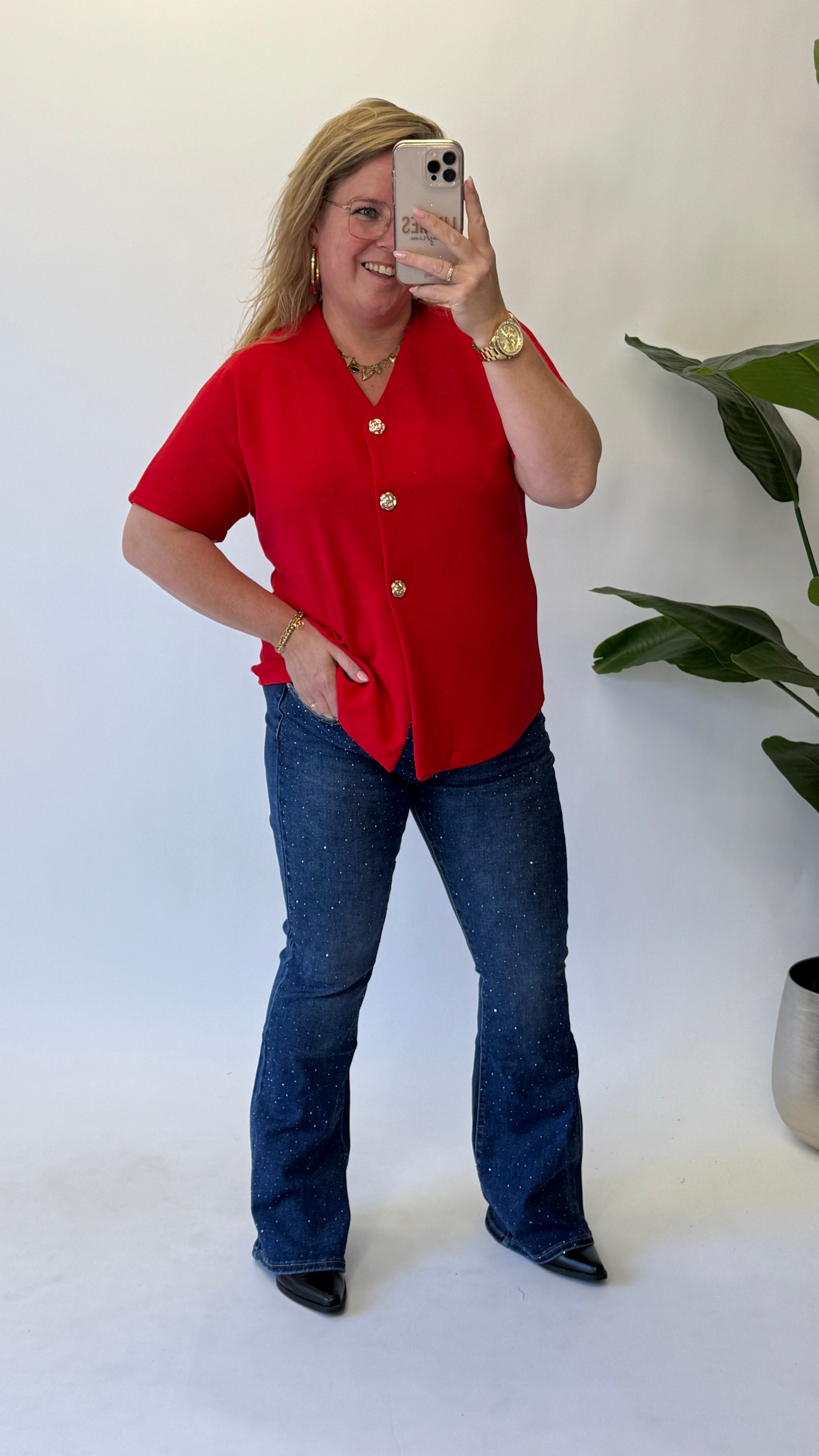 MOM WIDE LEG JEANS MERK GOODIES DJ2456 (40 bis 48) - GRAU