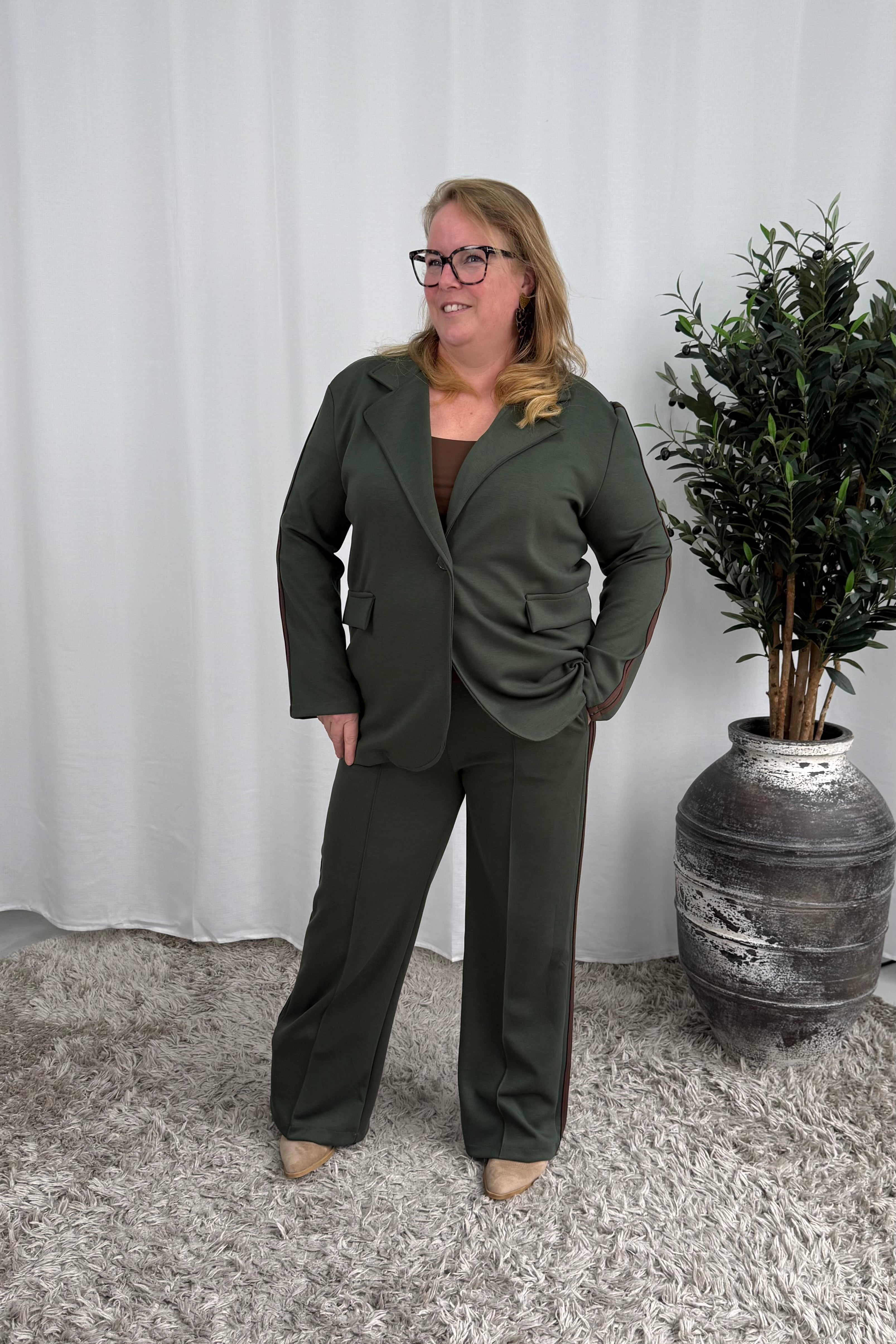SPORTI BLAZER PAK GROEN/BRUIN