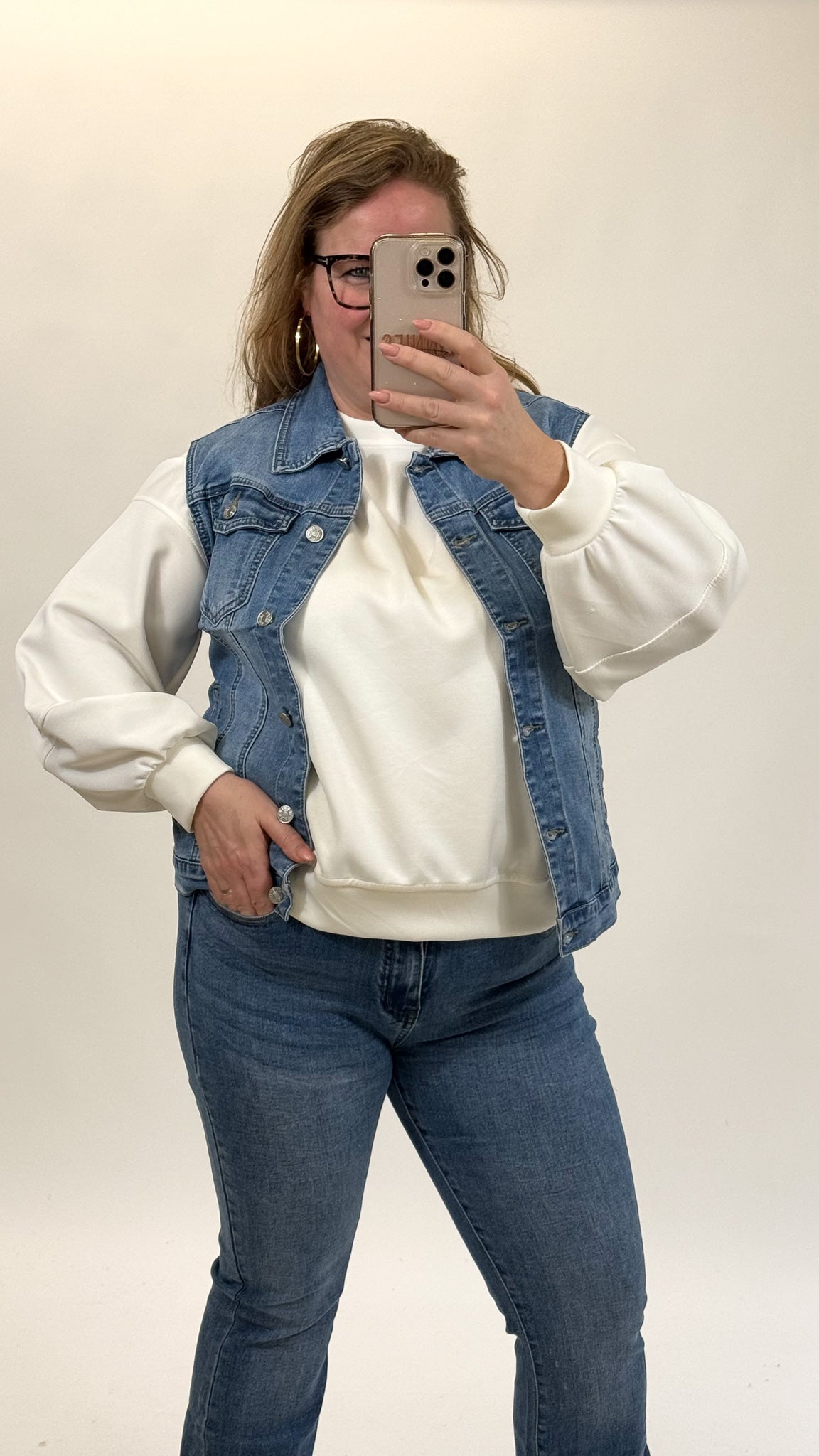 MOM WIDE LEG JEANS MERK GOODIES DJ2456 (40 bis 48) - GRAU