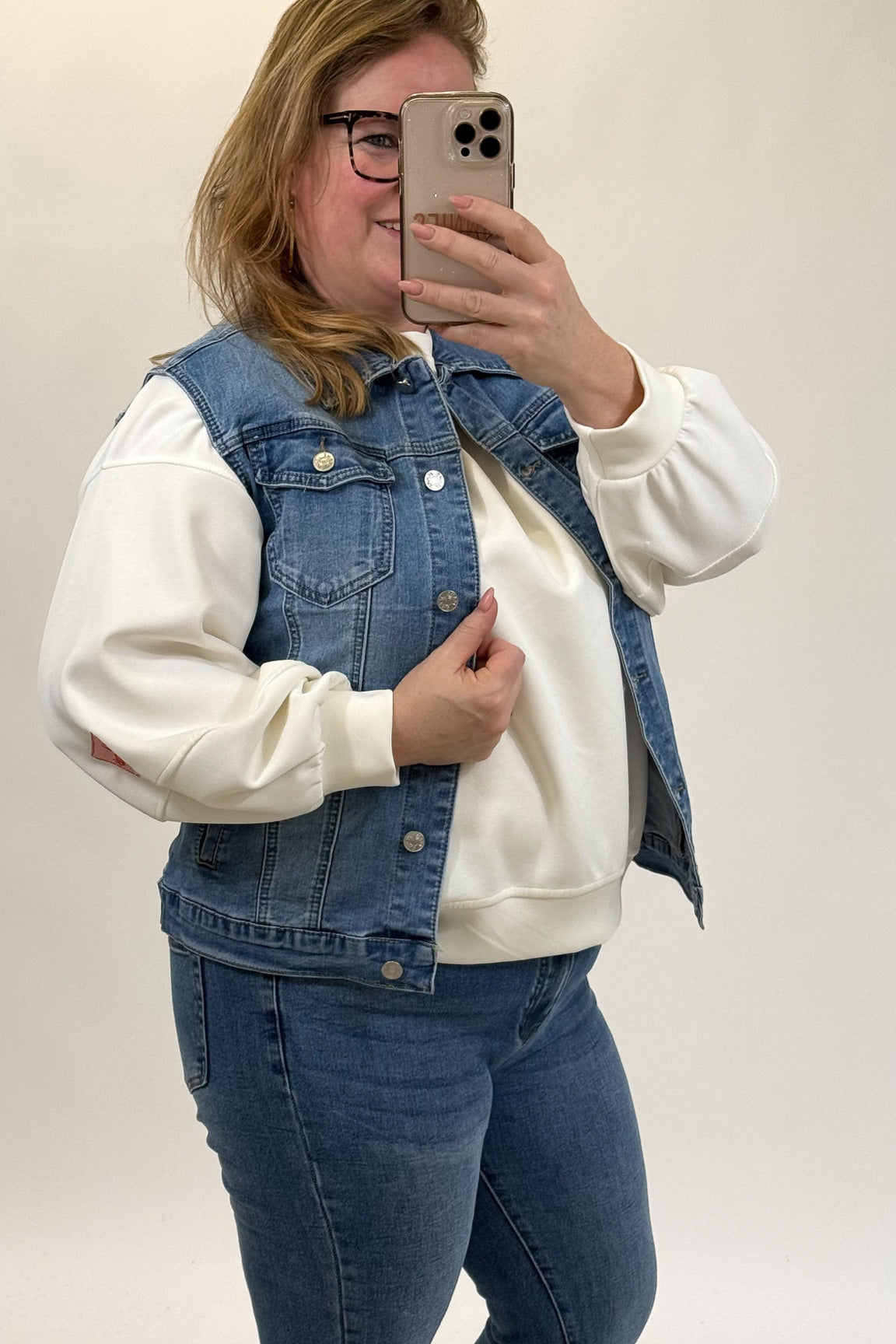 MOM WIDE LEG JEANS MERK GOODIES DJ2456 (40 bis 48) - GRAU