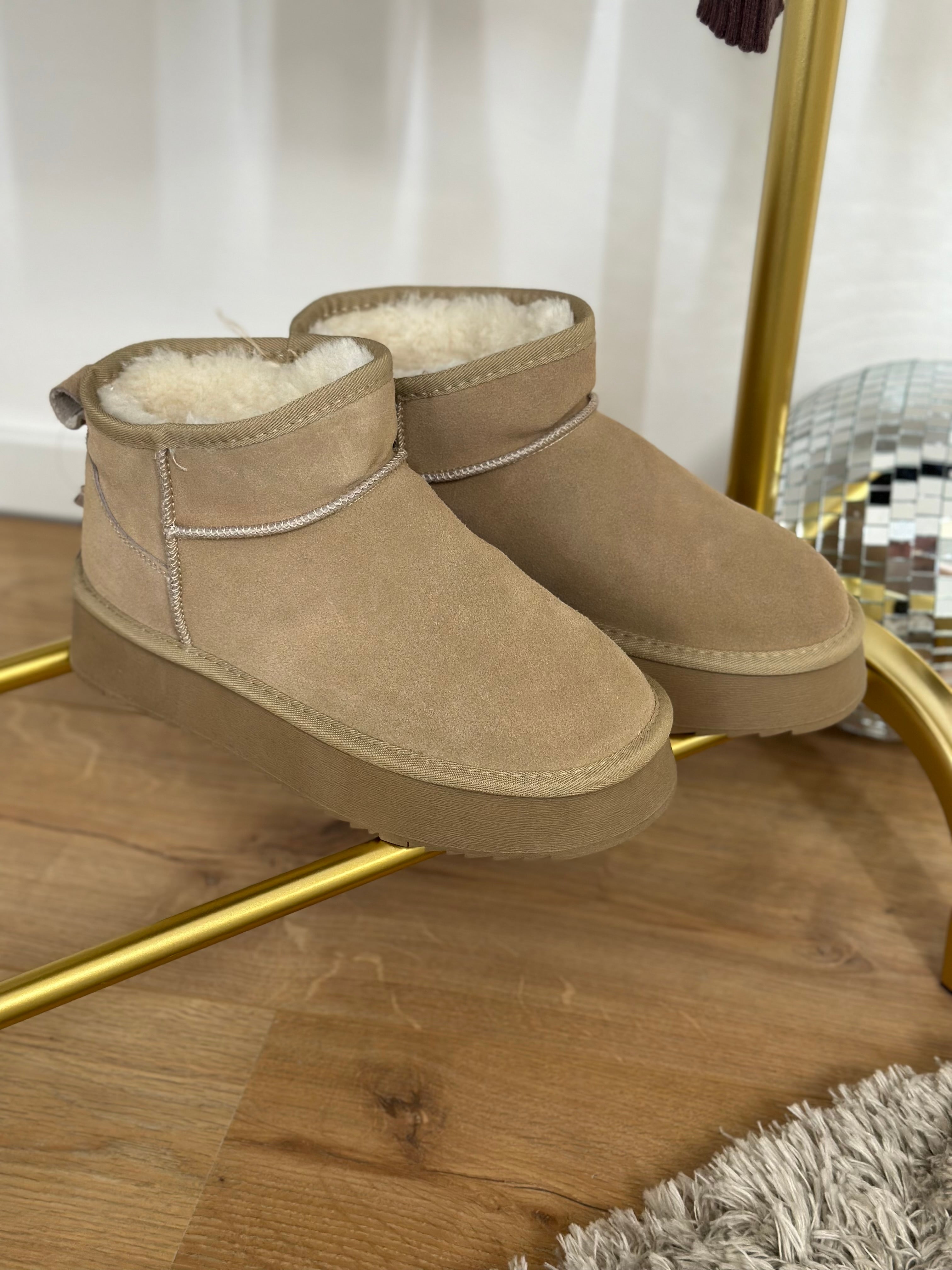 NIEDRIGE COWBOYSTIEFEL - BEIGE