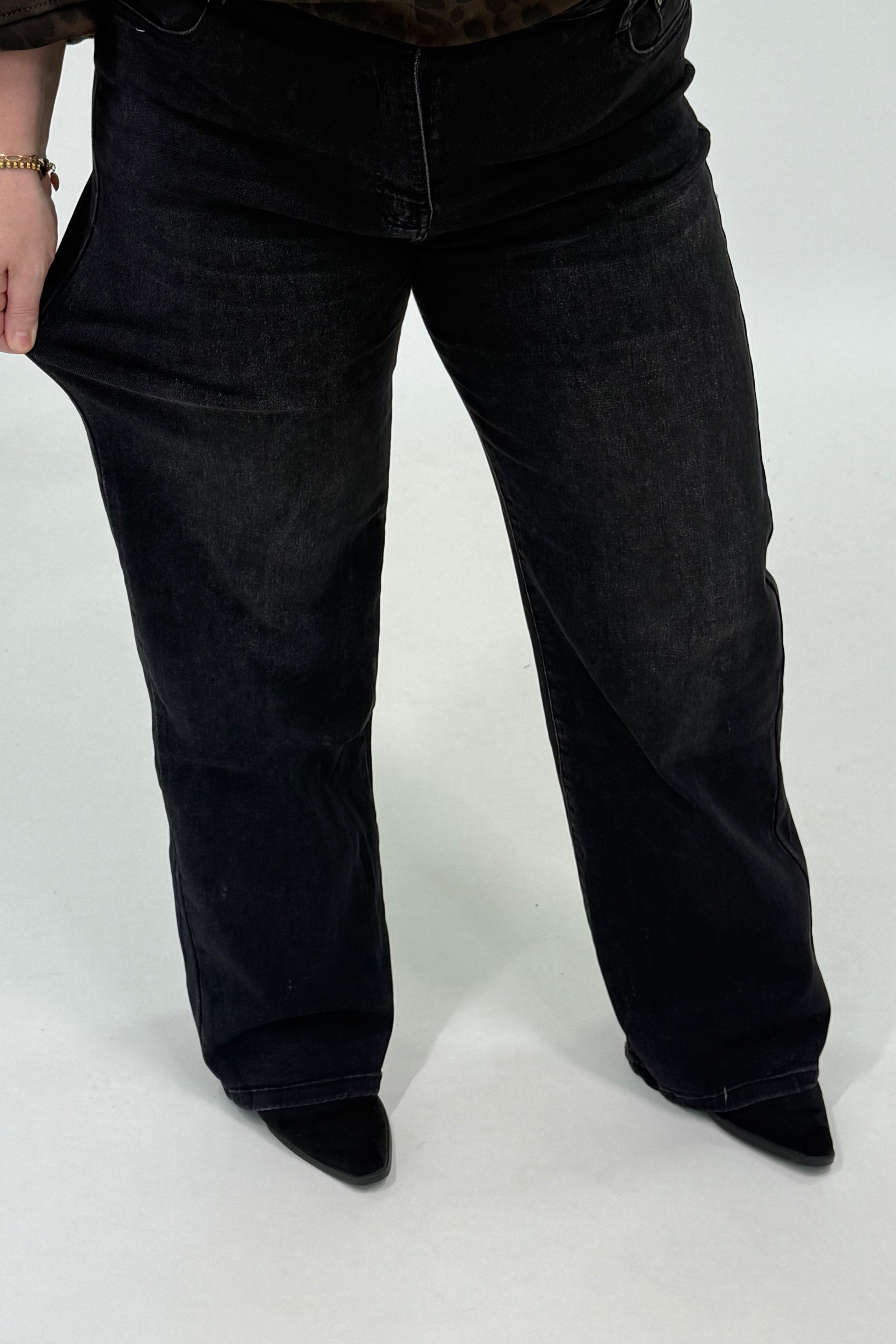 G-SMACK WIDE LEG ZWART