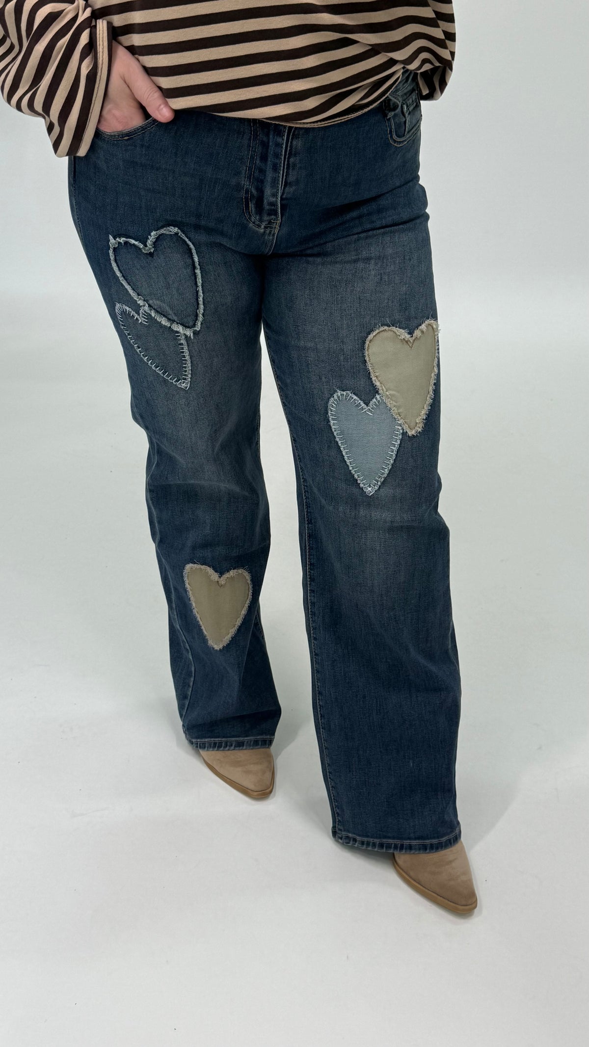 G-SMACK WIDE LEG HEART JEANS