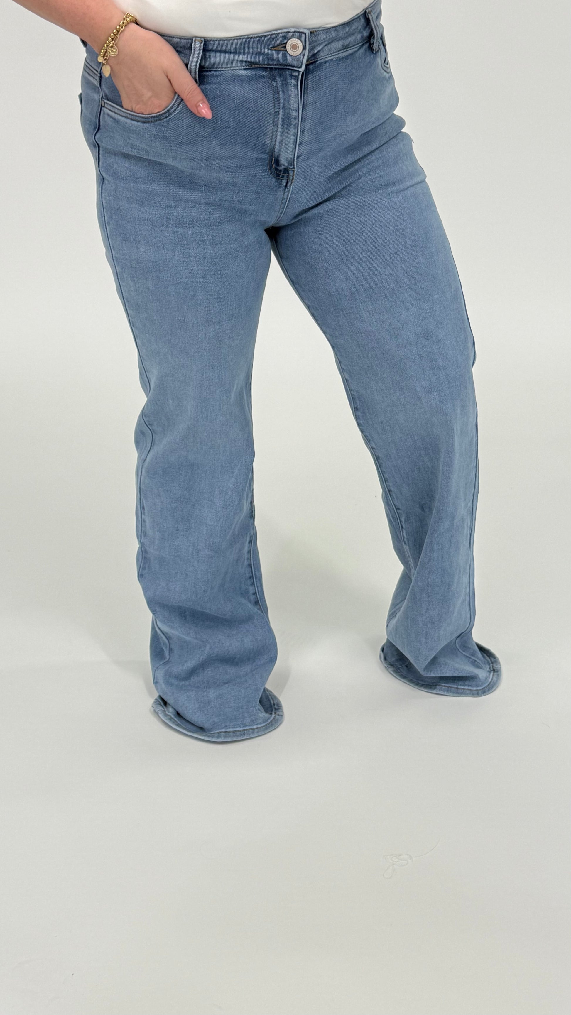 MOM WIDE LEG JEANS MERK GOODIES DJ2456 (40 bis 48) - GRAU