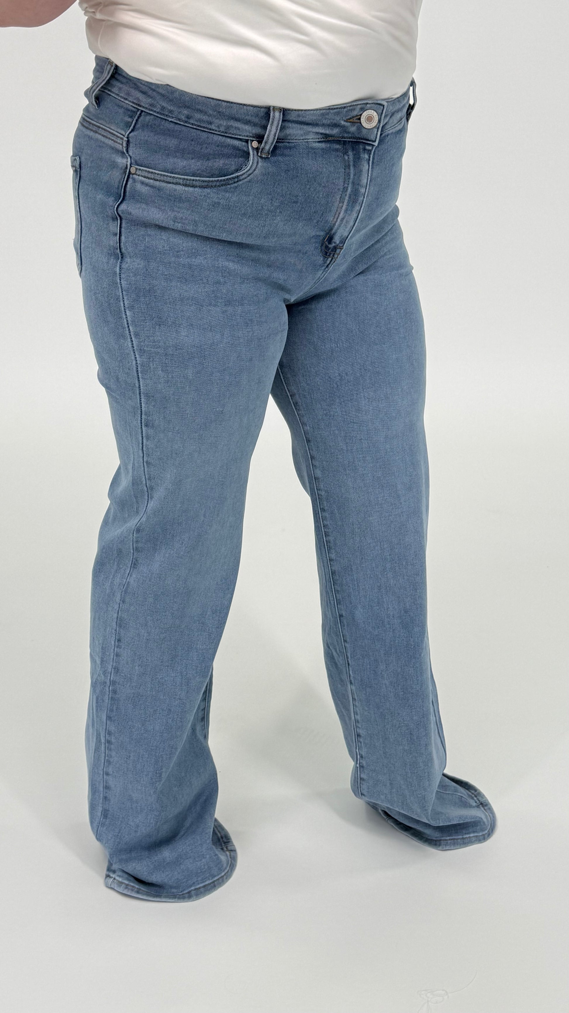 MOM WIDE LEG JEANS MERK GOODIES DJ2456 (40 bis 48) - GRAU