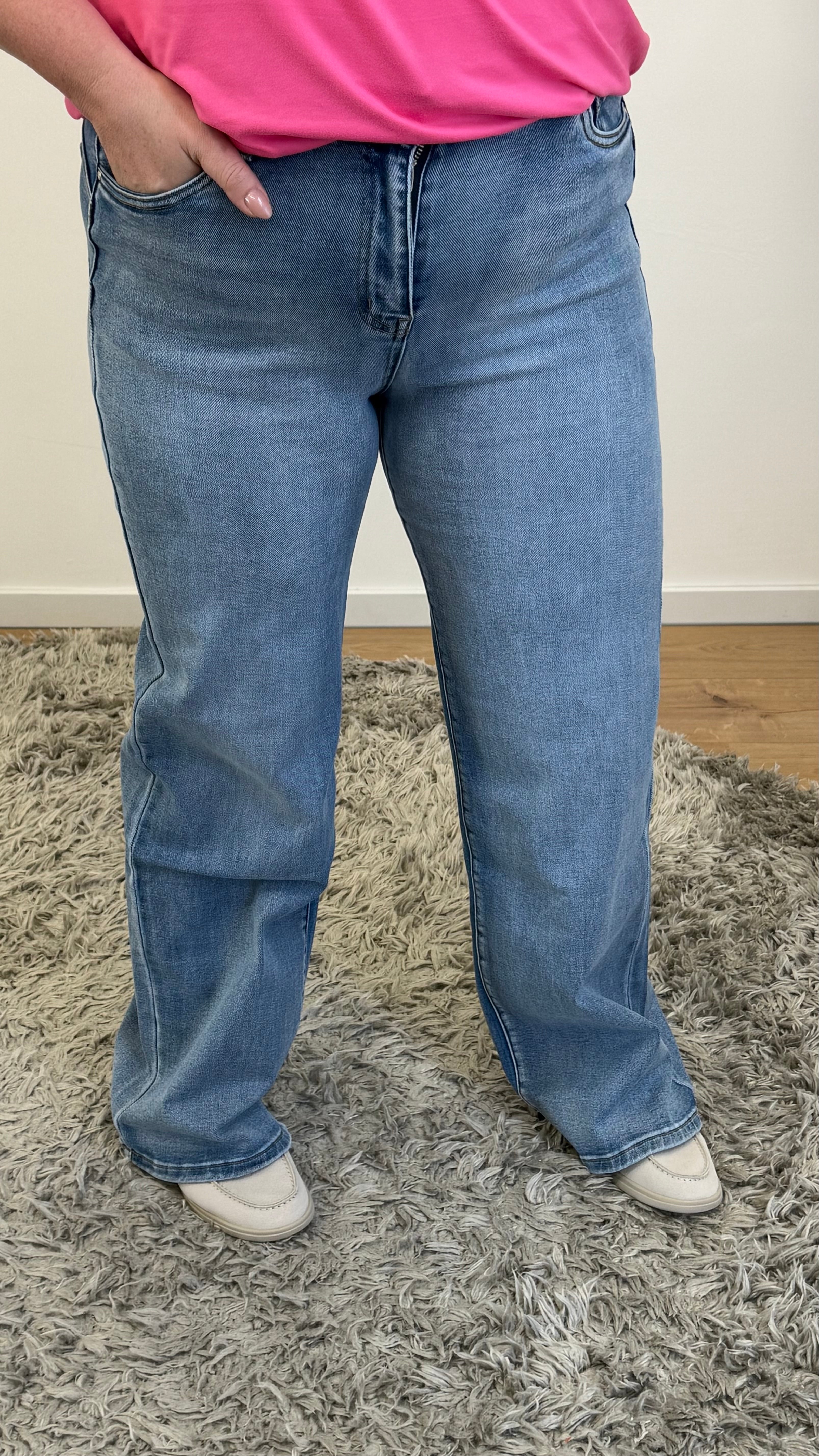MOM WIDE LEG JEANS MERK GOODIES DJ2456 (40 bis 48) - GRAU