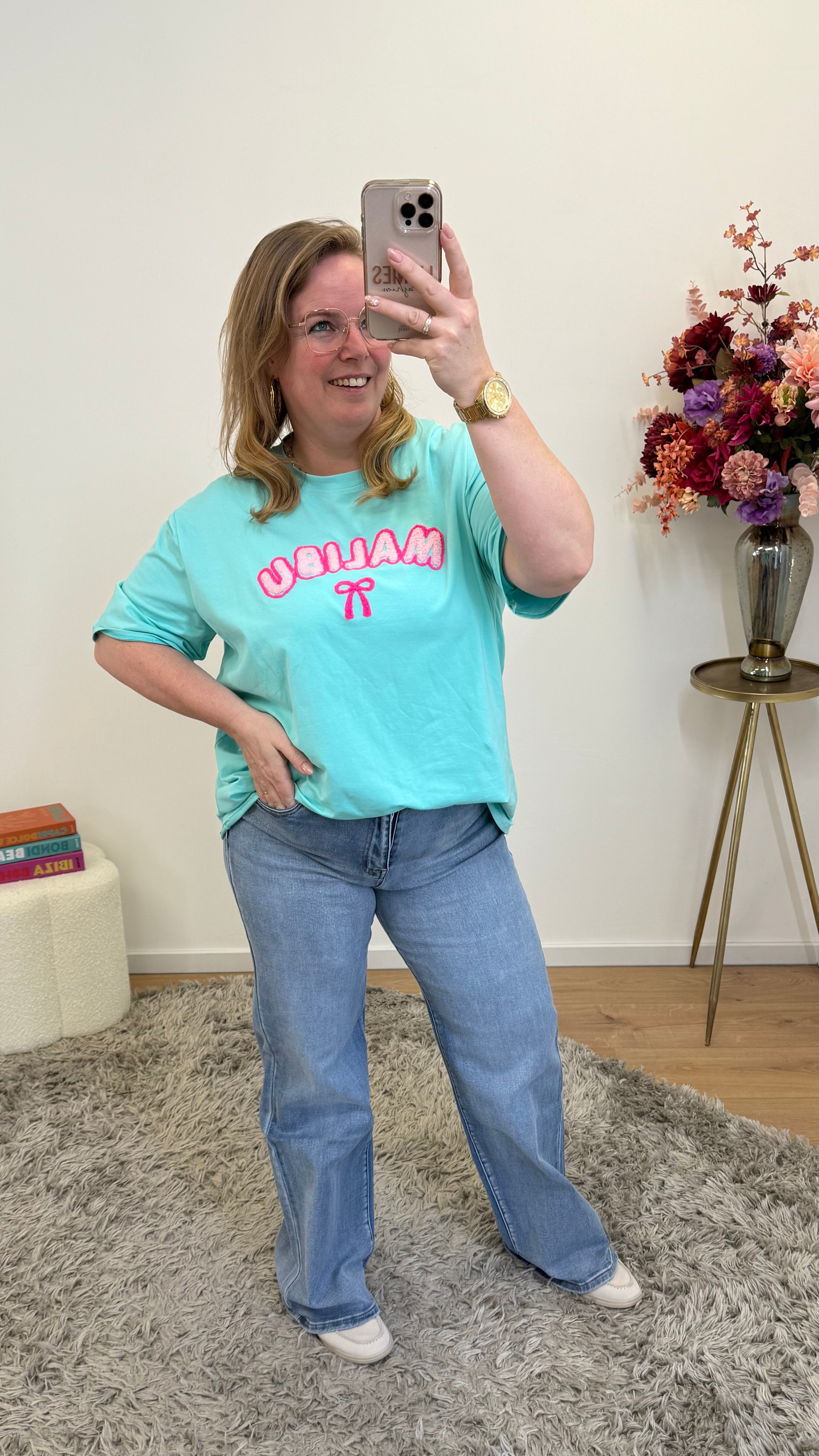 MOM WIDE LEG JEANS MERK GOODIES DJ2456 (40 bis 48) - GRAU