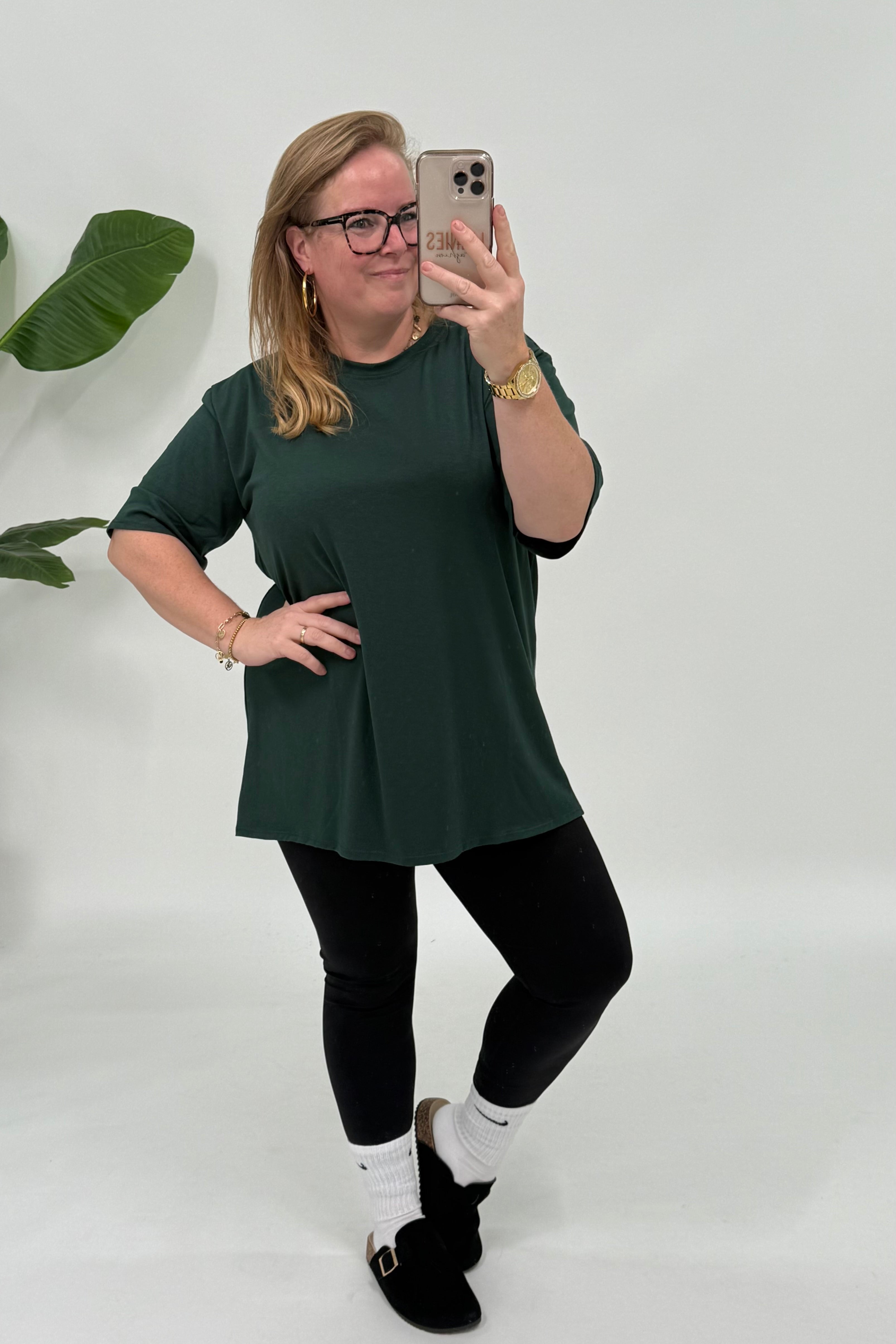 BASIC T-SHIRT LINNIES THE LABEL FOREST GREEN