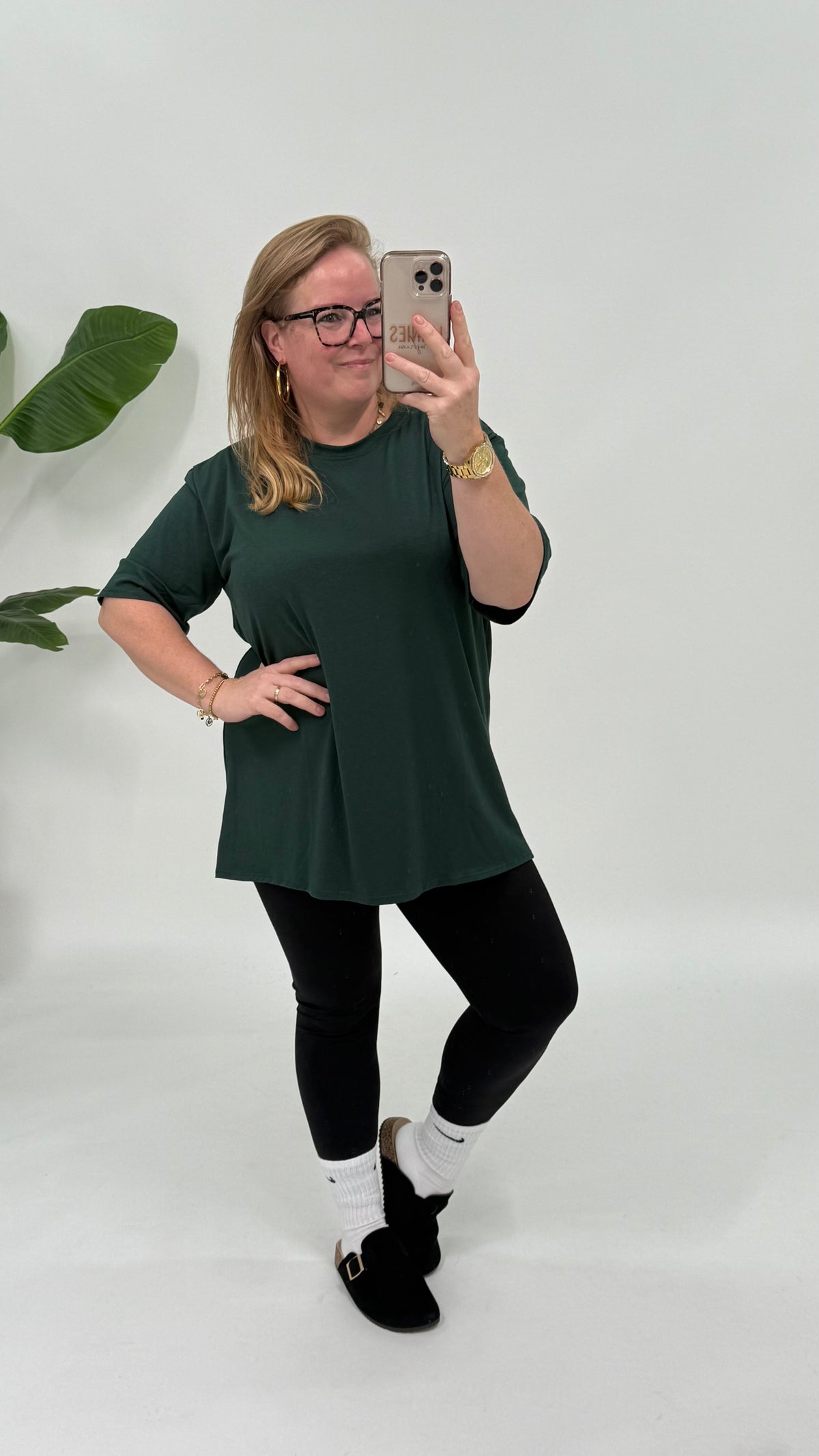 BASIC T-SHIRT LINNIES THE LABEL FOREST GREEN