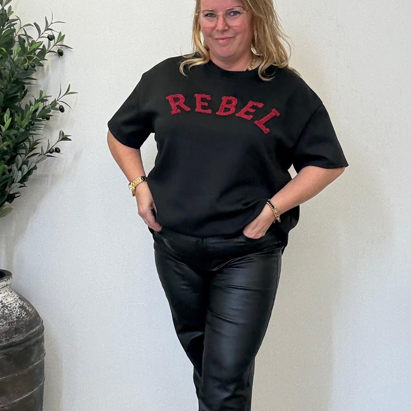 MOM WIDE LEG JEANS MERK GOODIES DJ2456 (40 bis 48) - GRAU