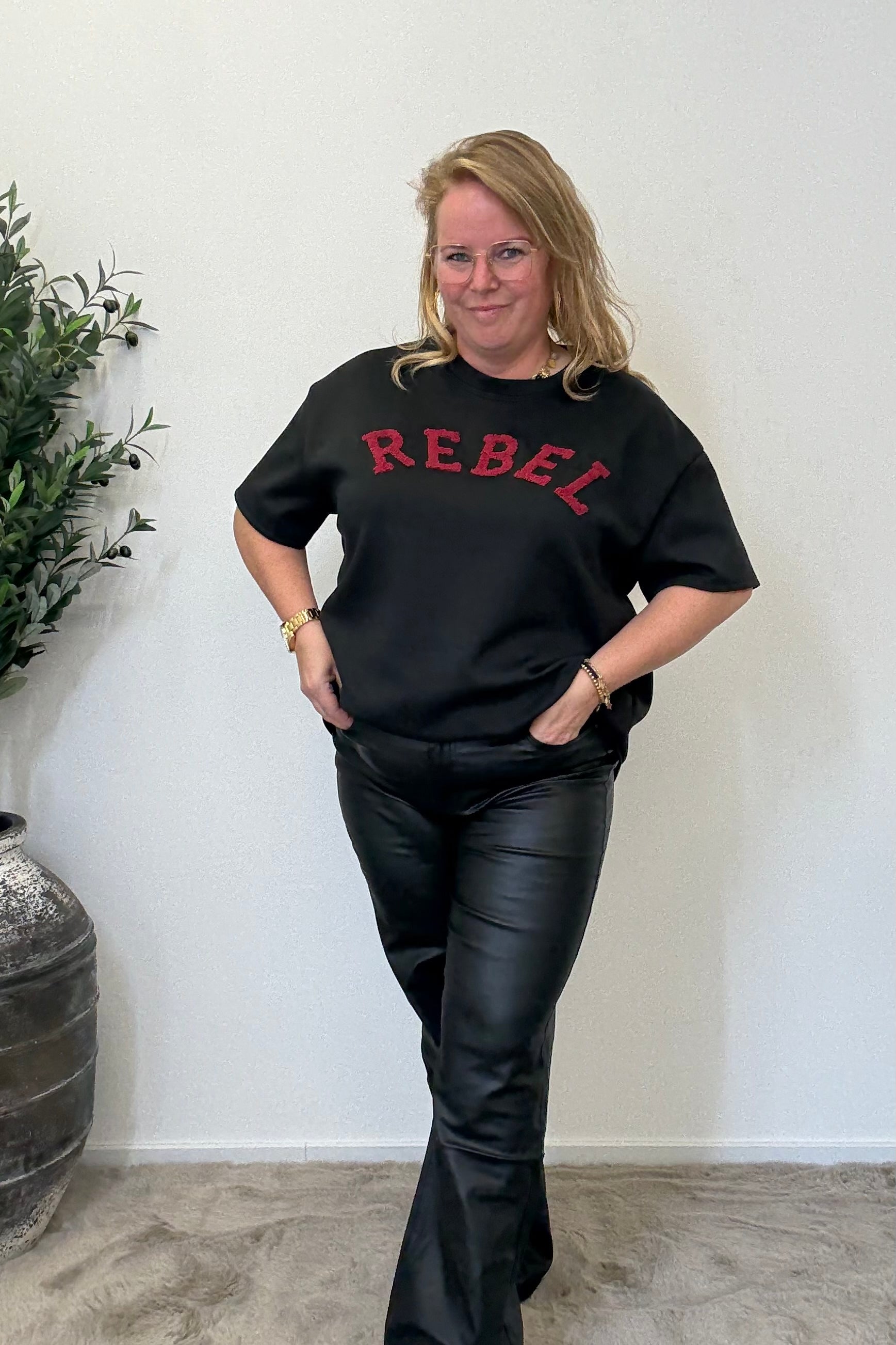 MOM WIDE LEG JEANS MERK GOODIES DJ2456 (40 bis 48) - GRAU