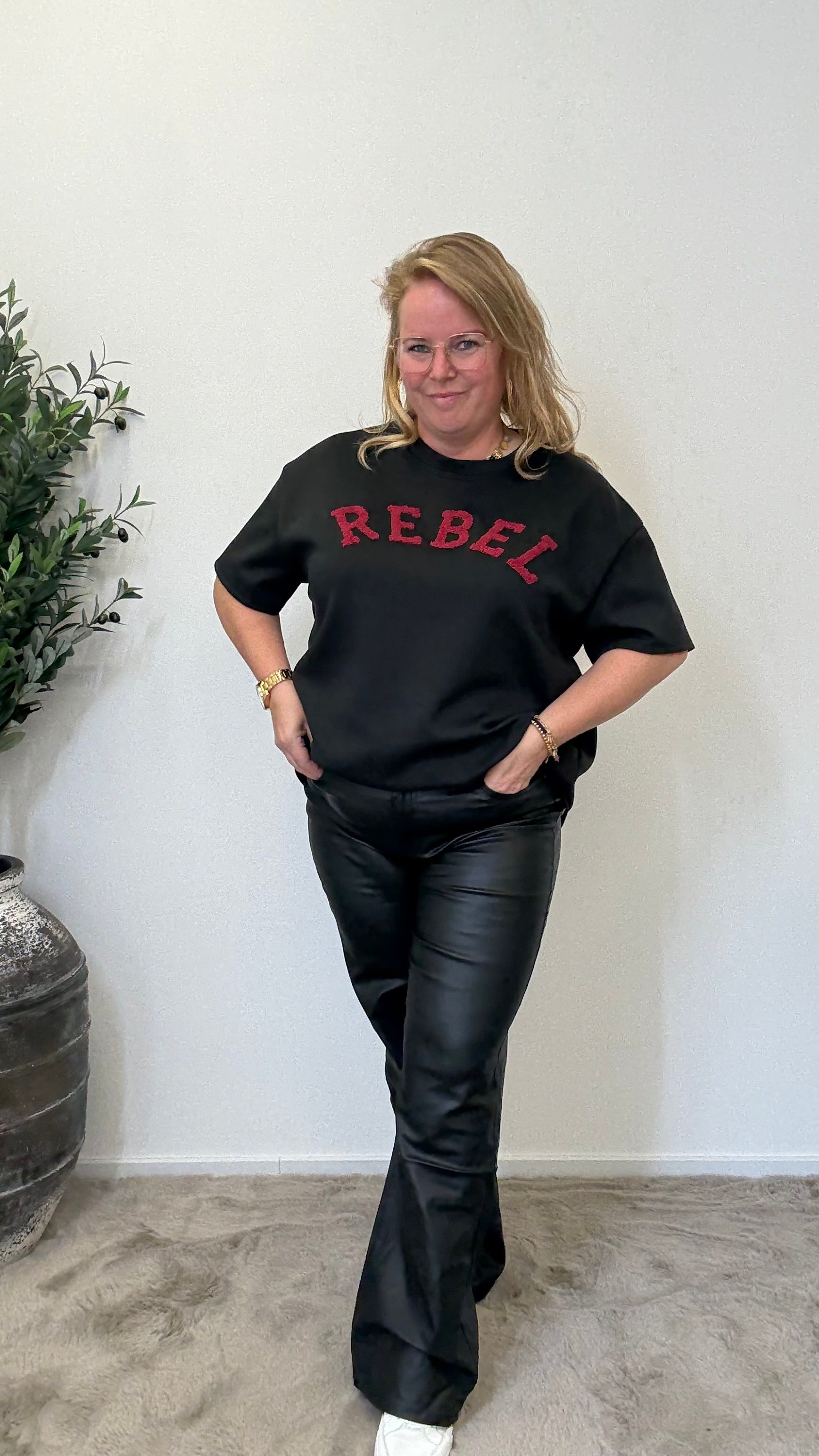 MOM WIDE LEG JEANS MERK GOODIES DJ2456 (40 bis 48) - GRAU