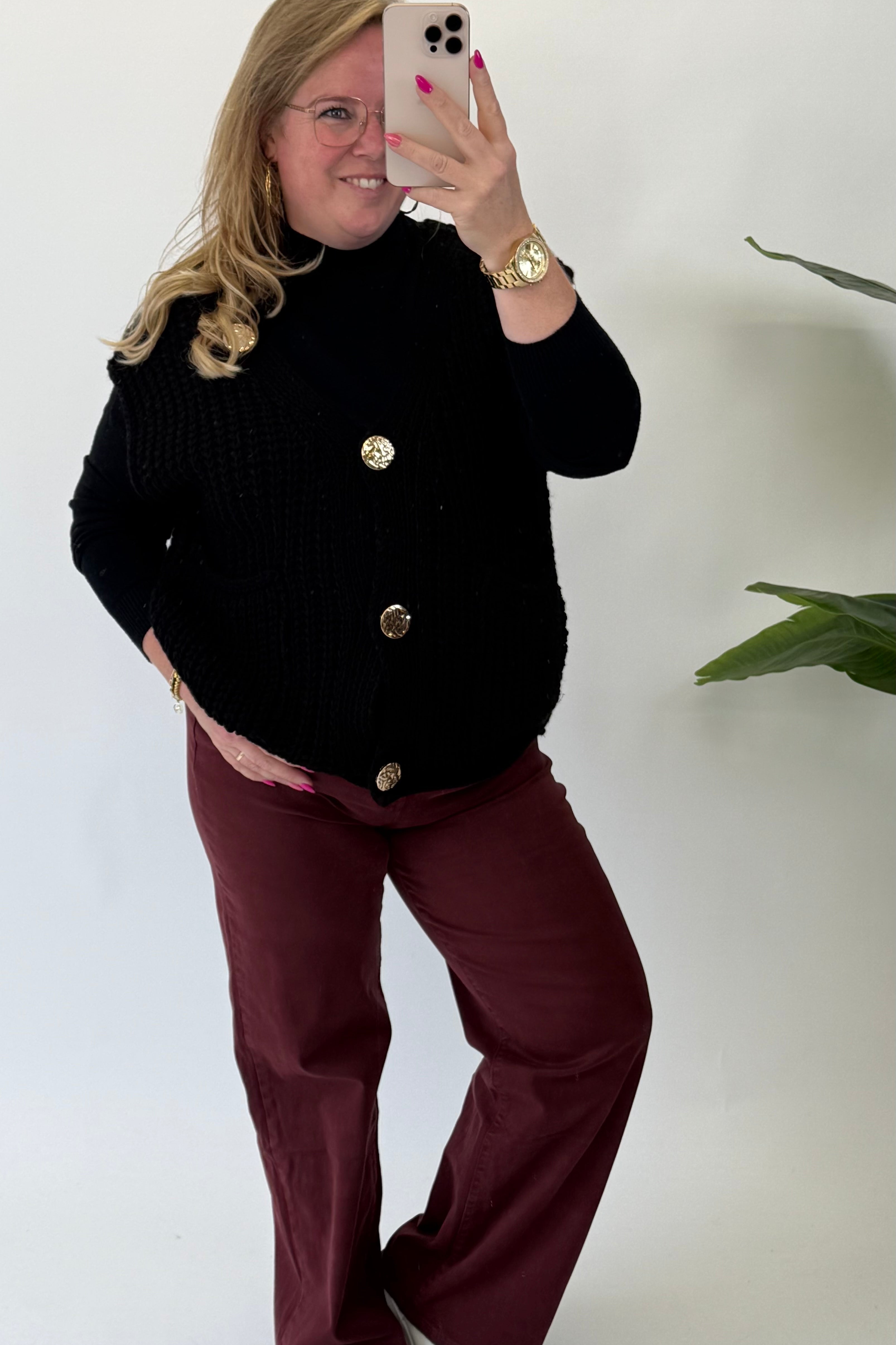 MOM WIDE LEG JEANS MERK GOODIES DJ2456 (40 bis 48) - GRAU