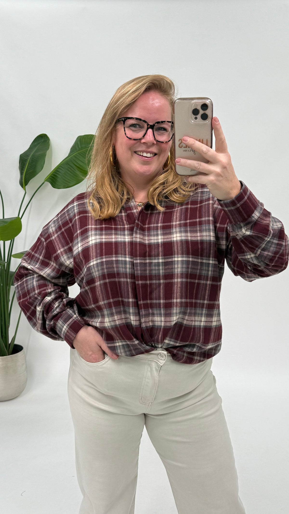 GERUITE BLOUSE BURGUNDY