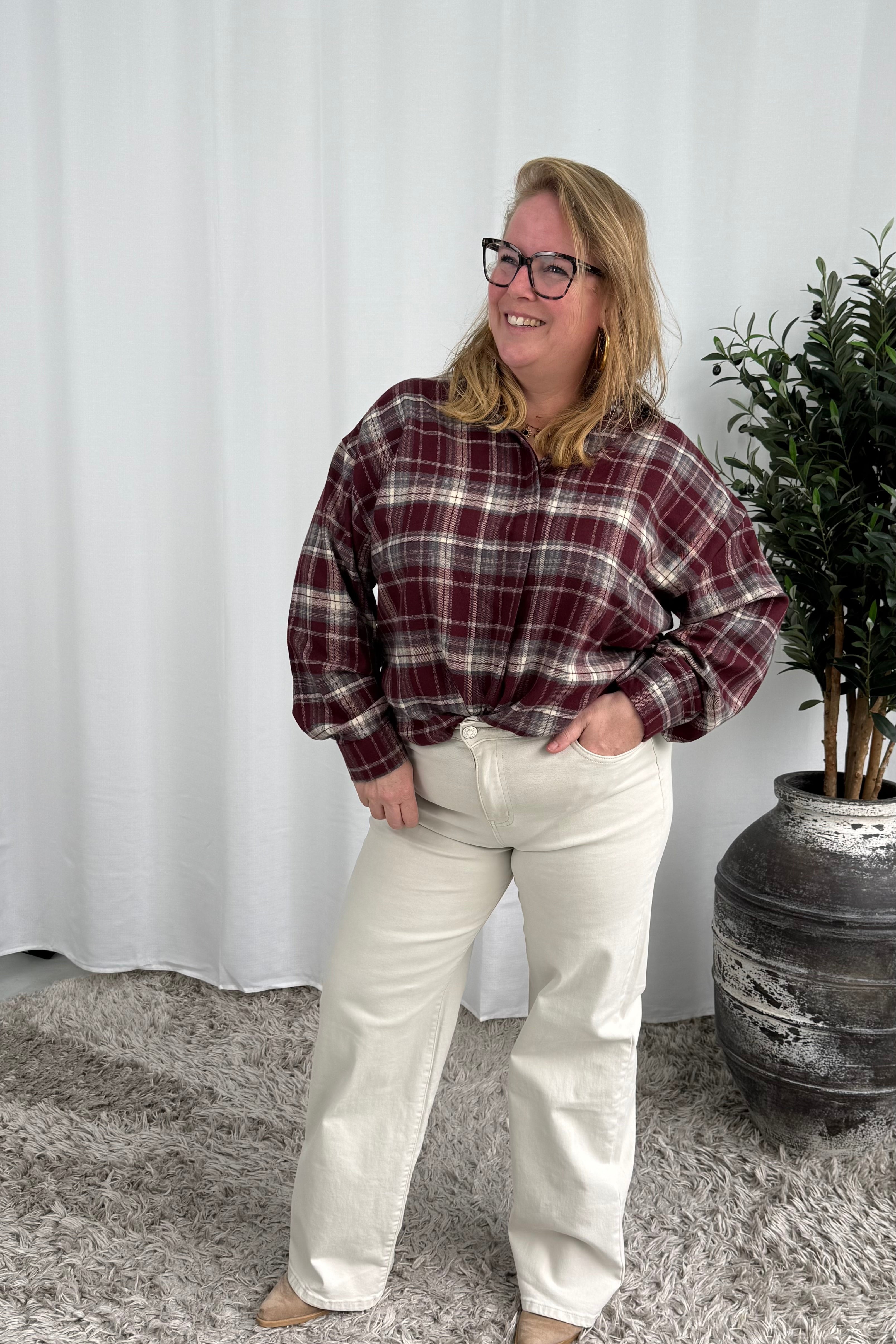 GERUITE BLOUSE BURGUNDY