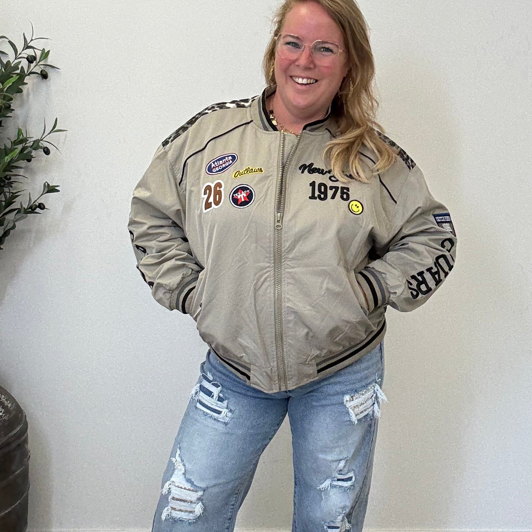 BO DENIM WESTE (38 BIS 50) - SCHWARZ