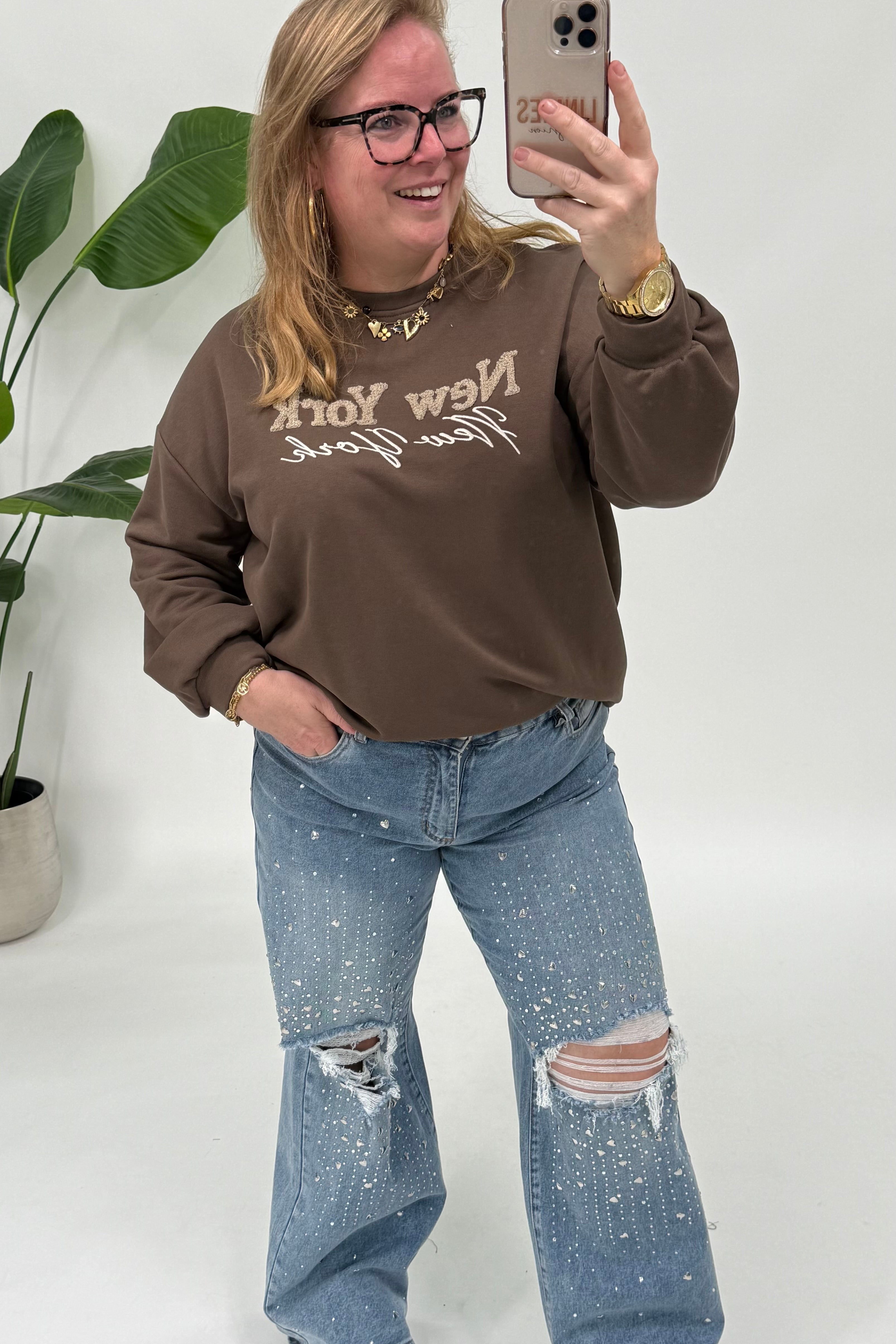 NEW YORK SWEATER MOOIJ CHOCO