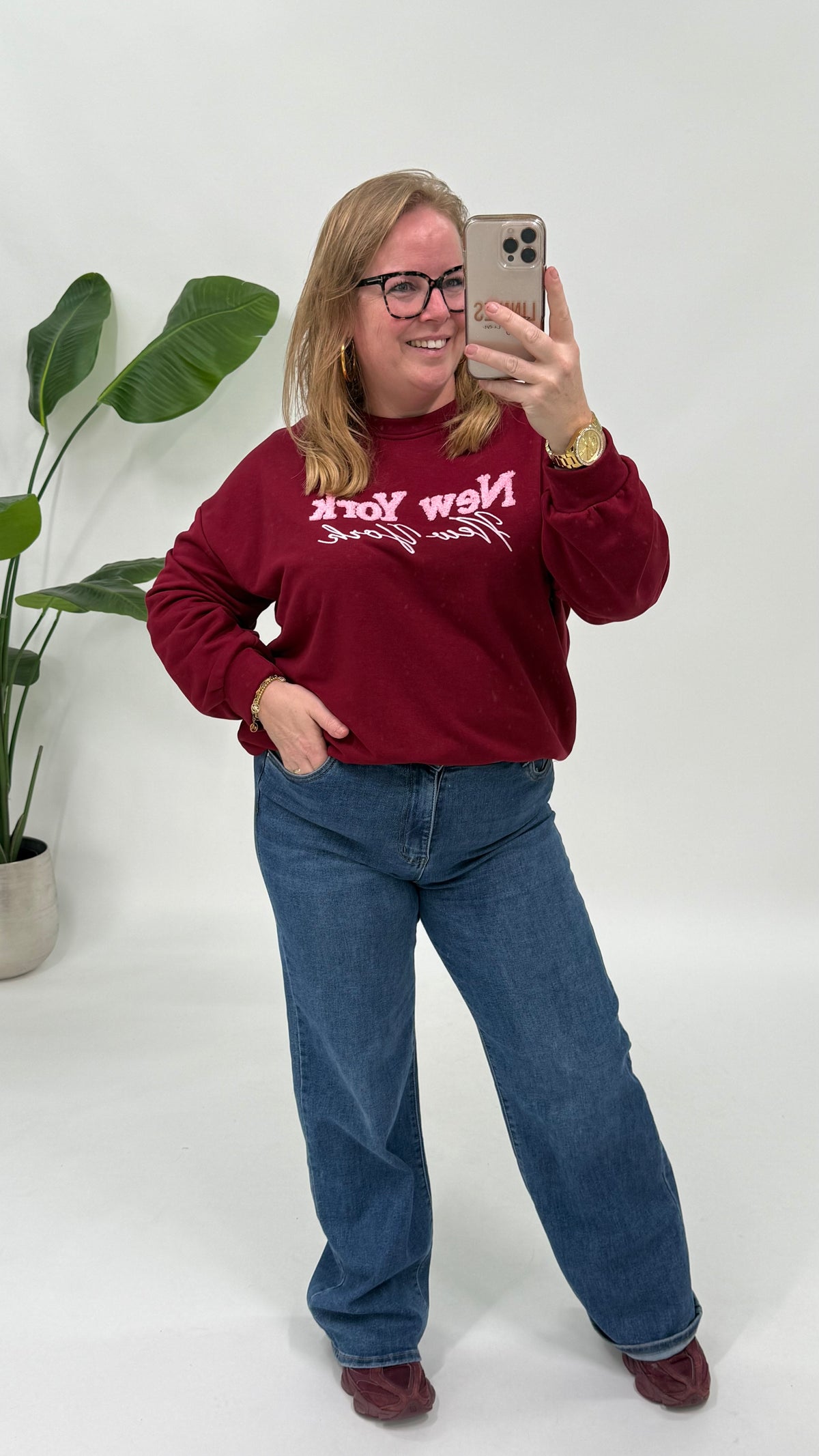 NEW YORK SWEATER MOOIJ BURGUNDY