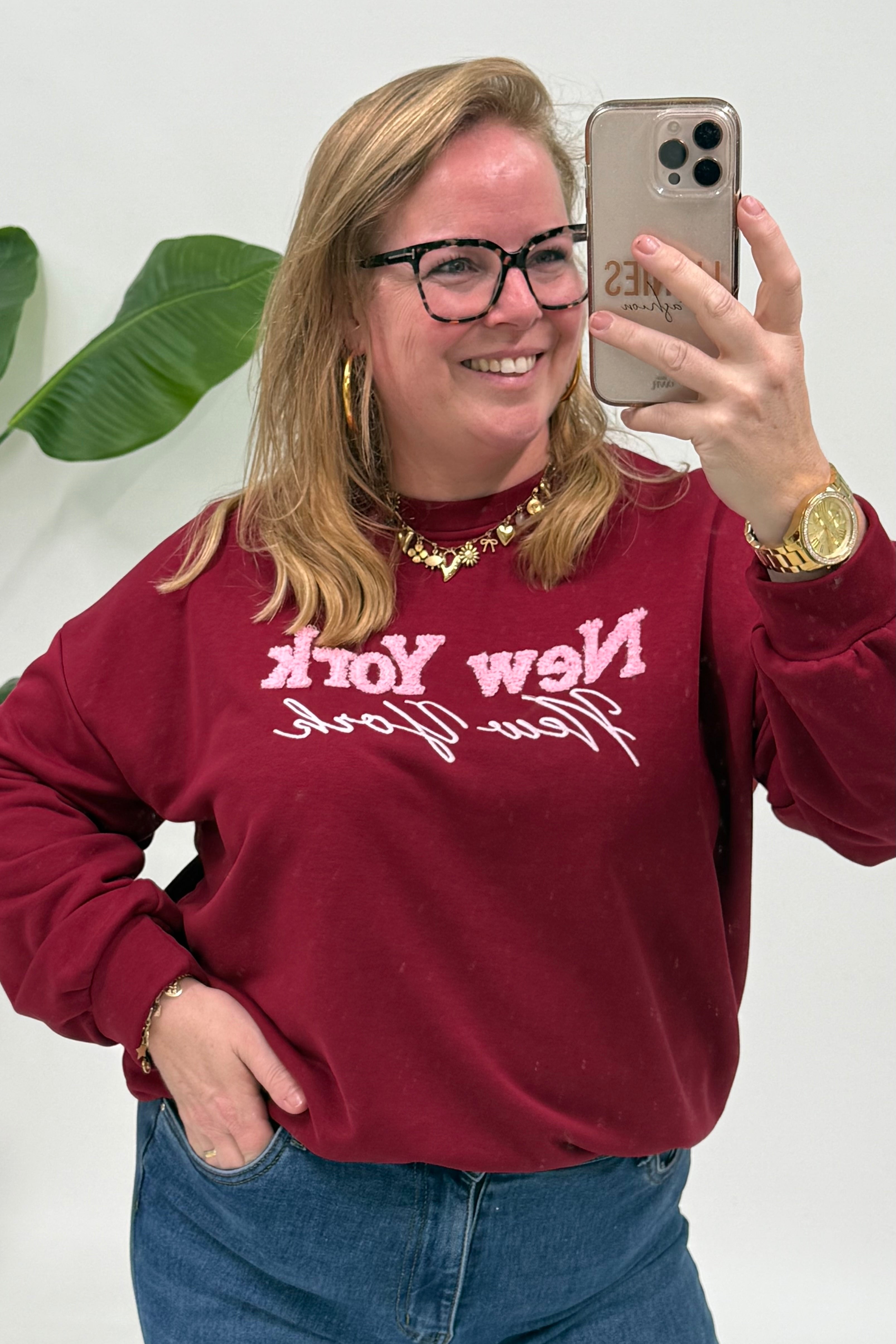 NEW YORK SWEATER MOOIJ BURGUNDY