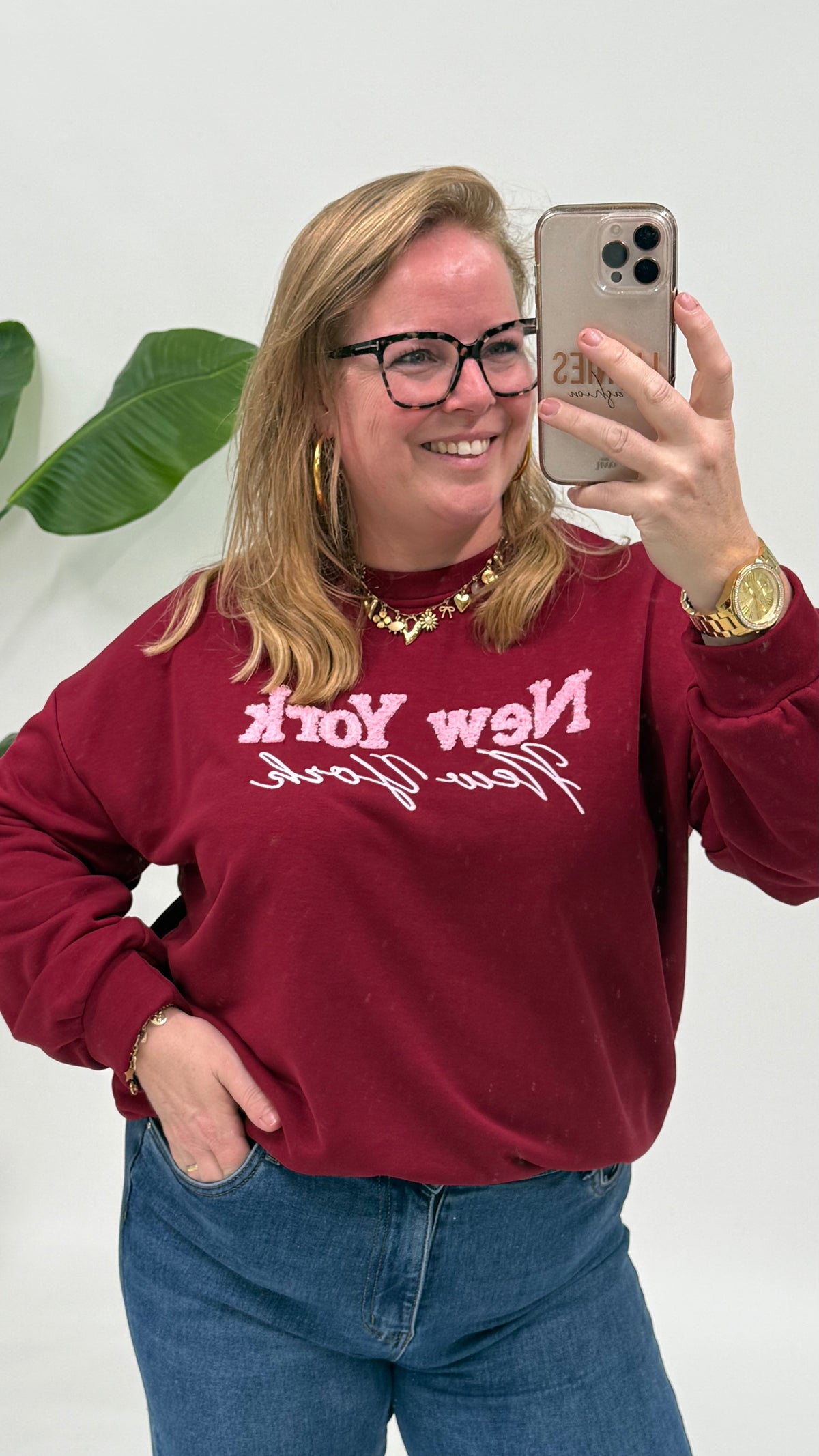 NEW YORK SWEATER MOOIJ BURGUNDY