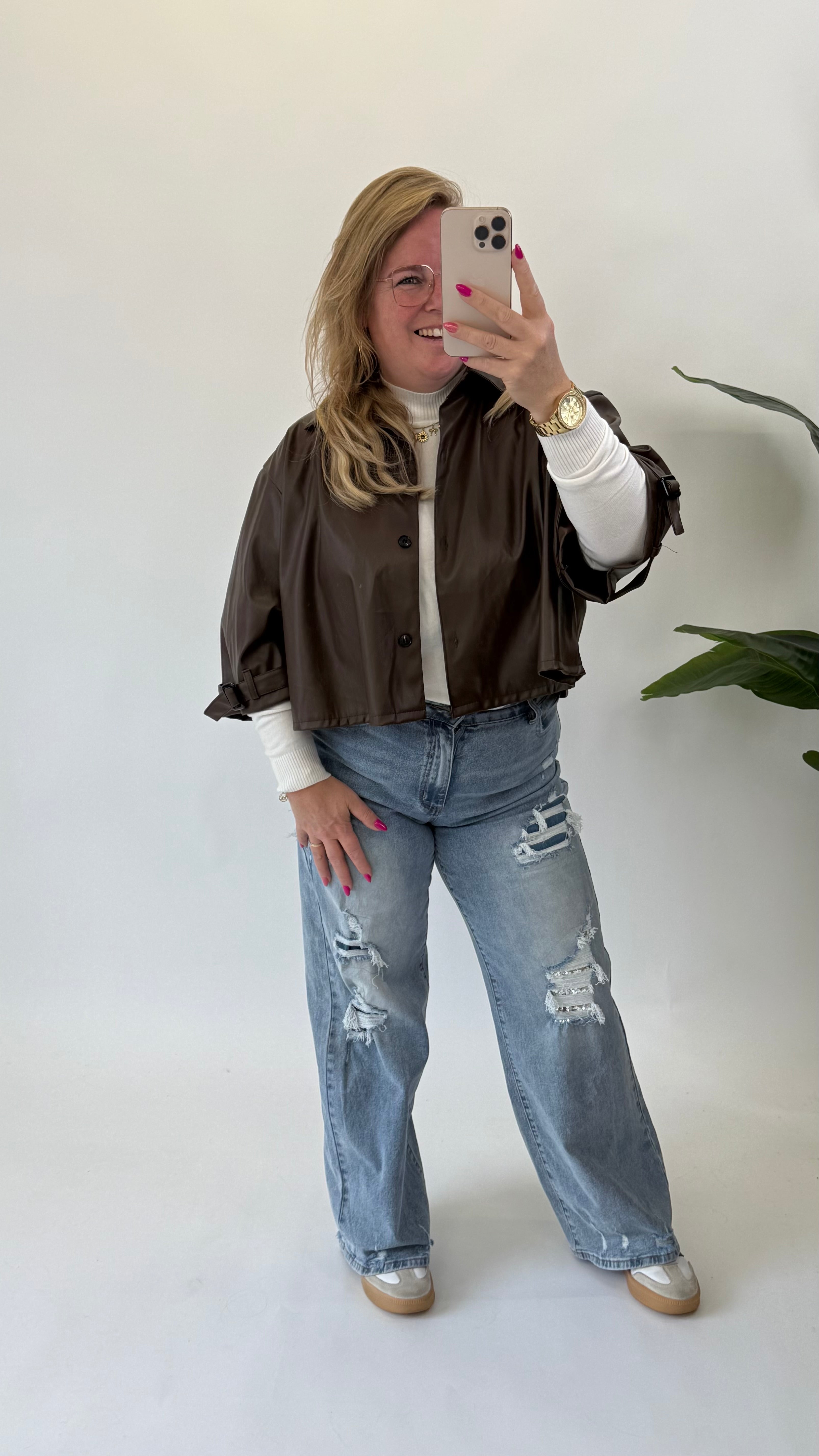 BO DENIM WESTE (38 BIS 50) - SCHWARZ