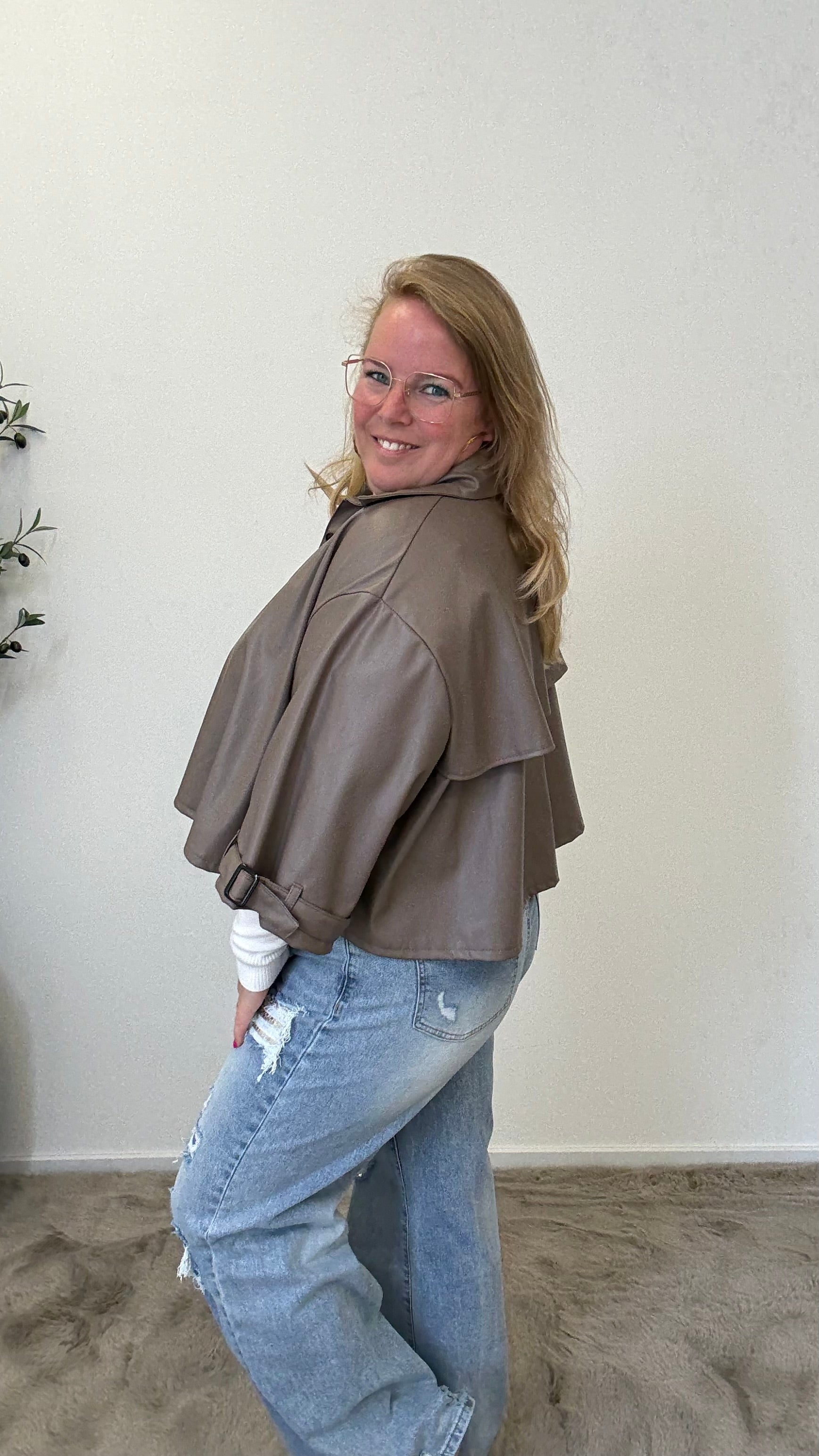 BO DENIM WESTE (38 BIS 50) - SCHWARZ