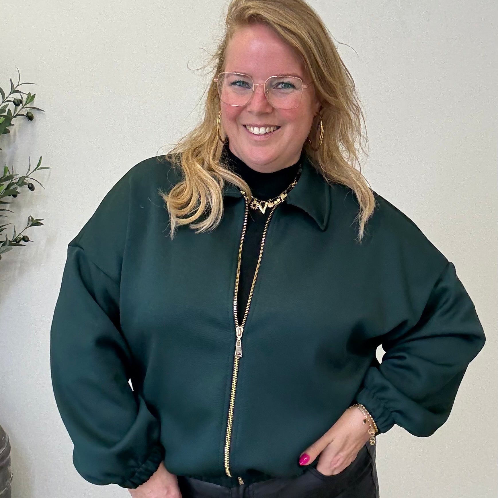 BO DENIM WESTE (38 BIS 50) - SCHWARZ