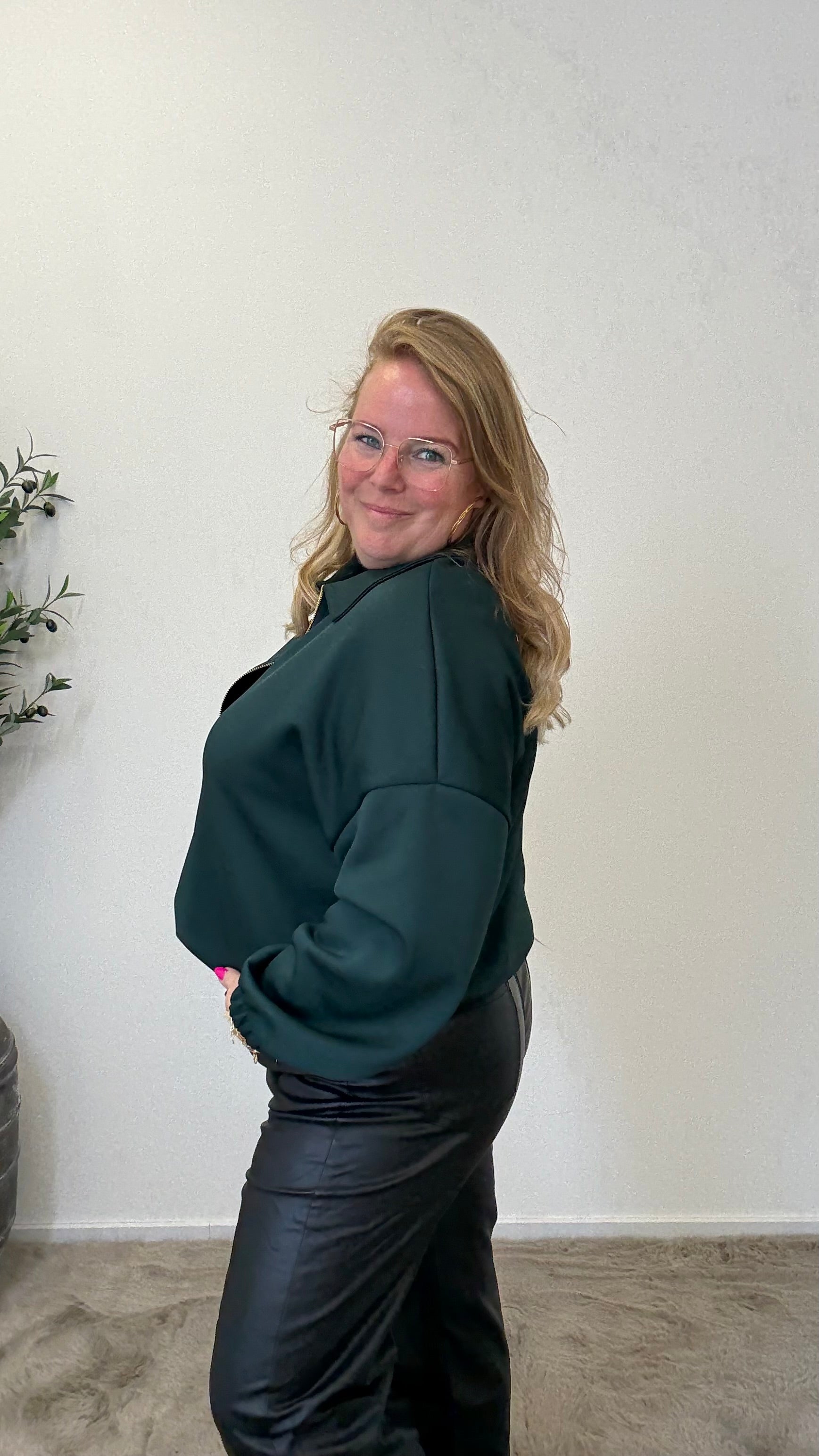 BO DENIM WESTE (38 BIS 50) - SCHWARZ