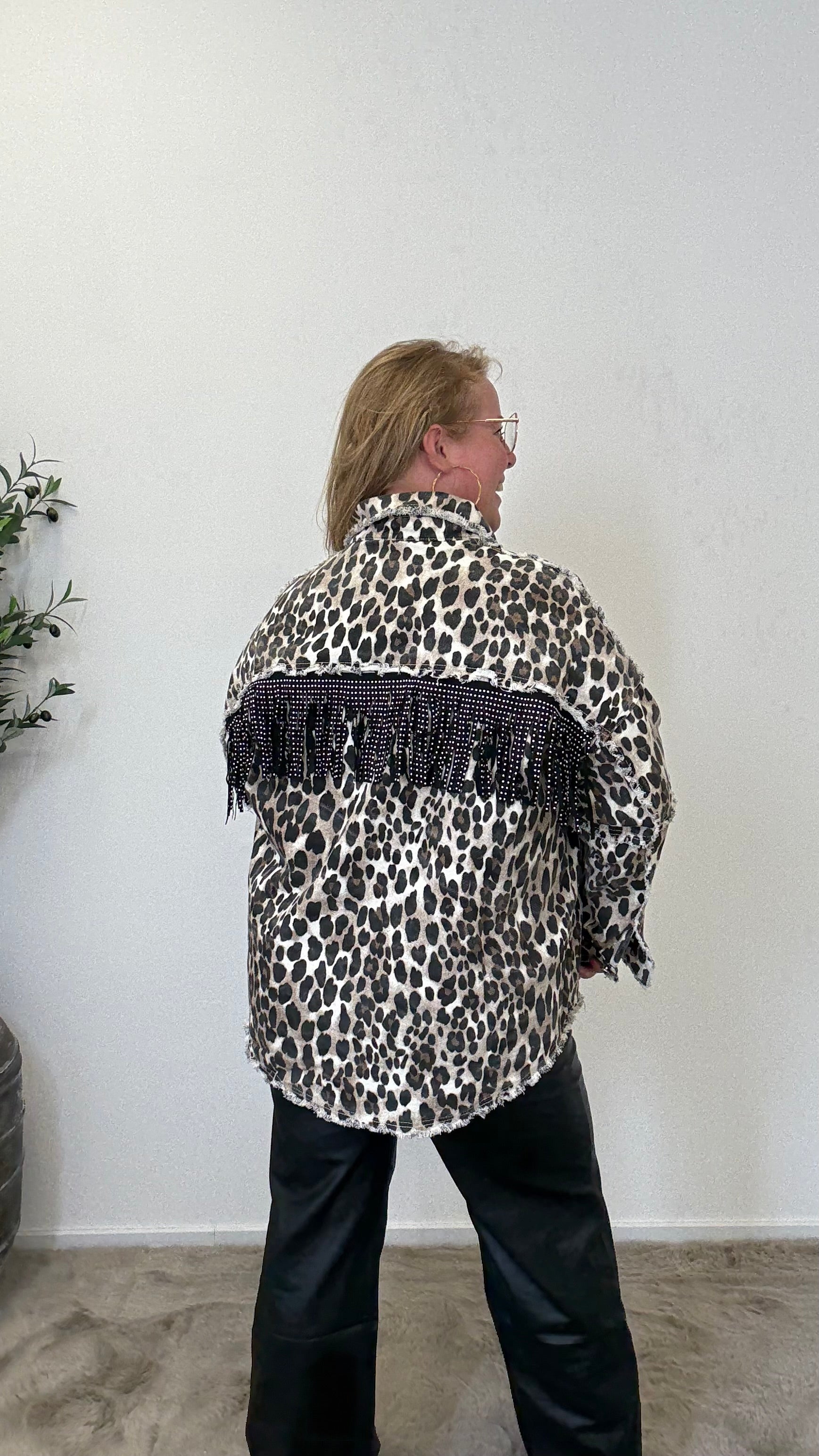 BO DENIM WESTE (38 BIS 50) - SCHWARZ
