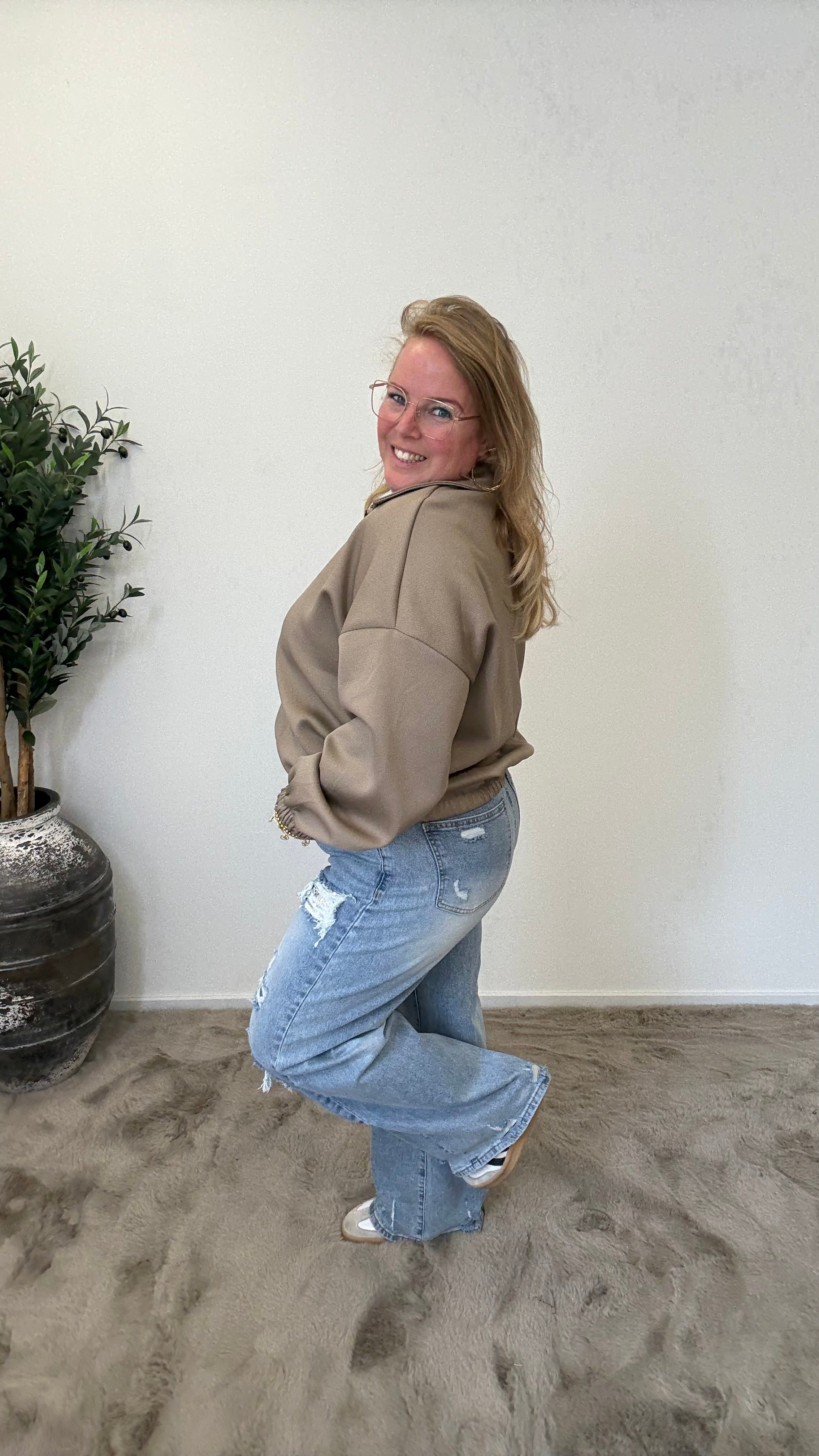 BO DENIM WESTE (38 BIS 50) - SCHWARZ