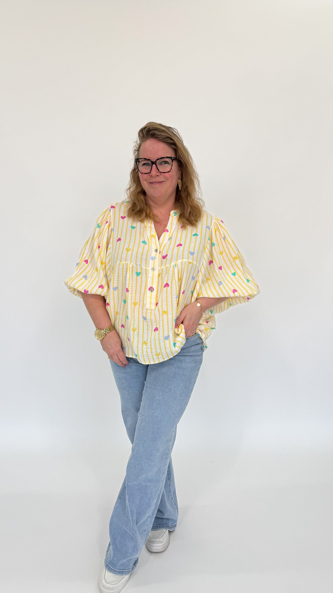 KATOENEN VLINDERMOUW TOP - 1961