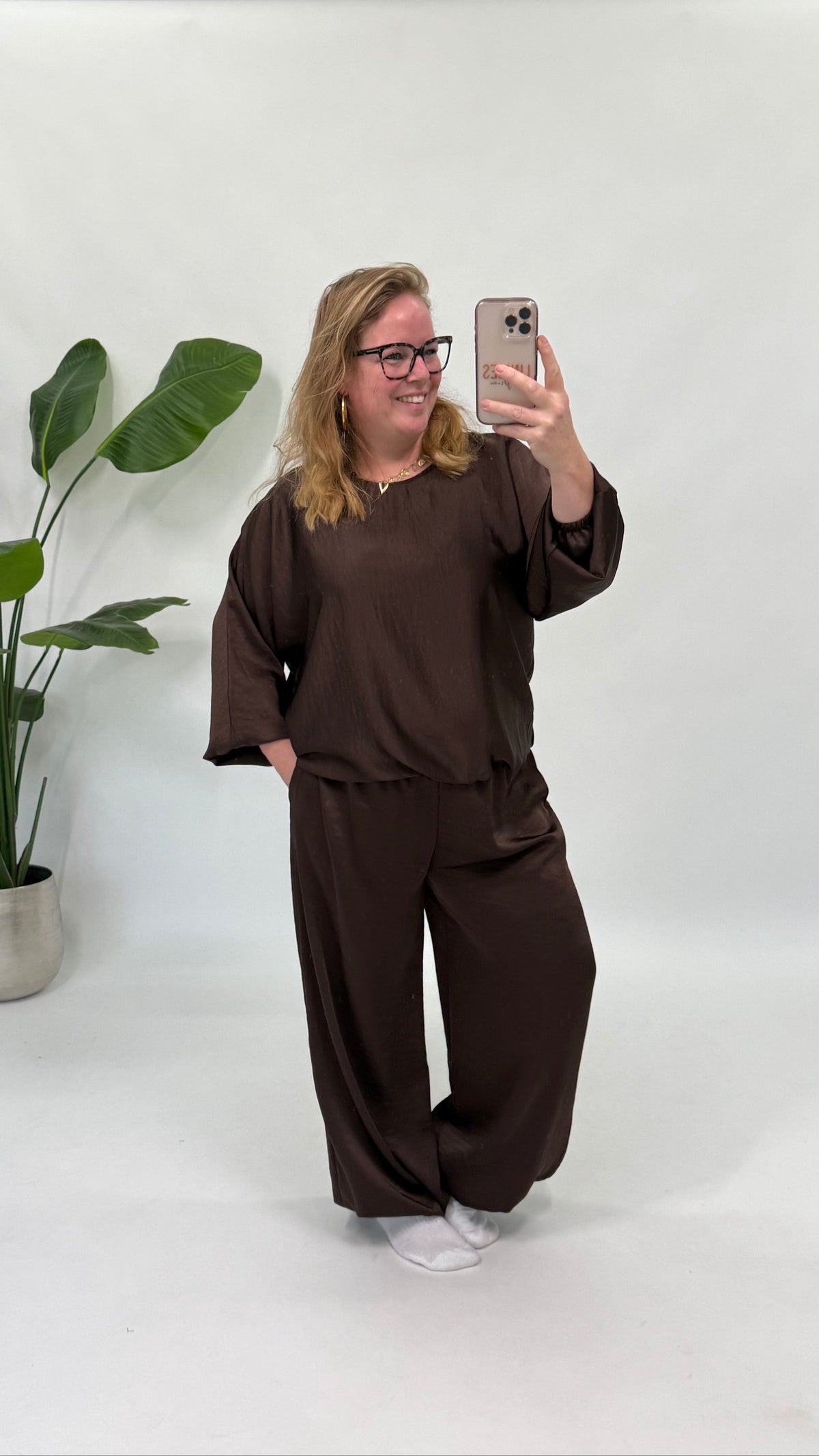 SILK LOOK TOP ESPRESSO
