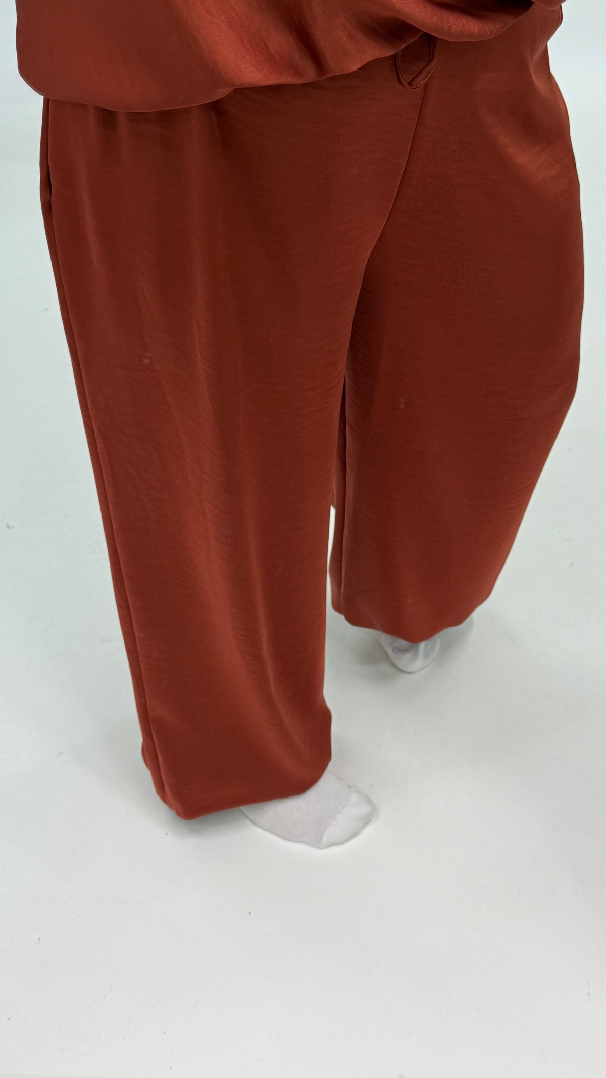 SILK LOOK BROEK BRICK