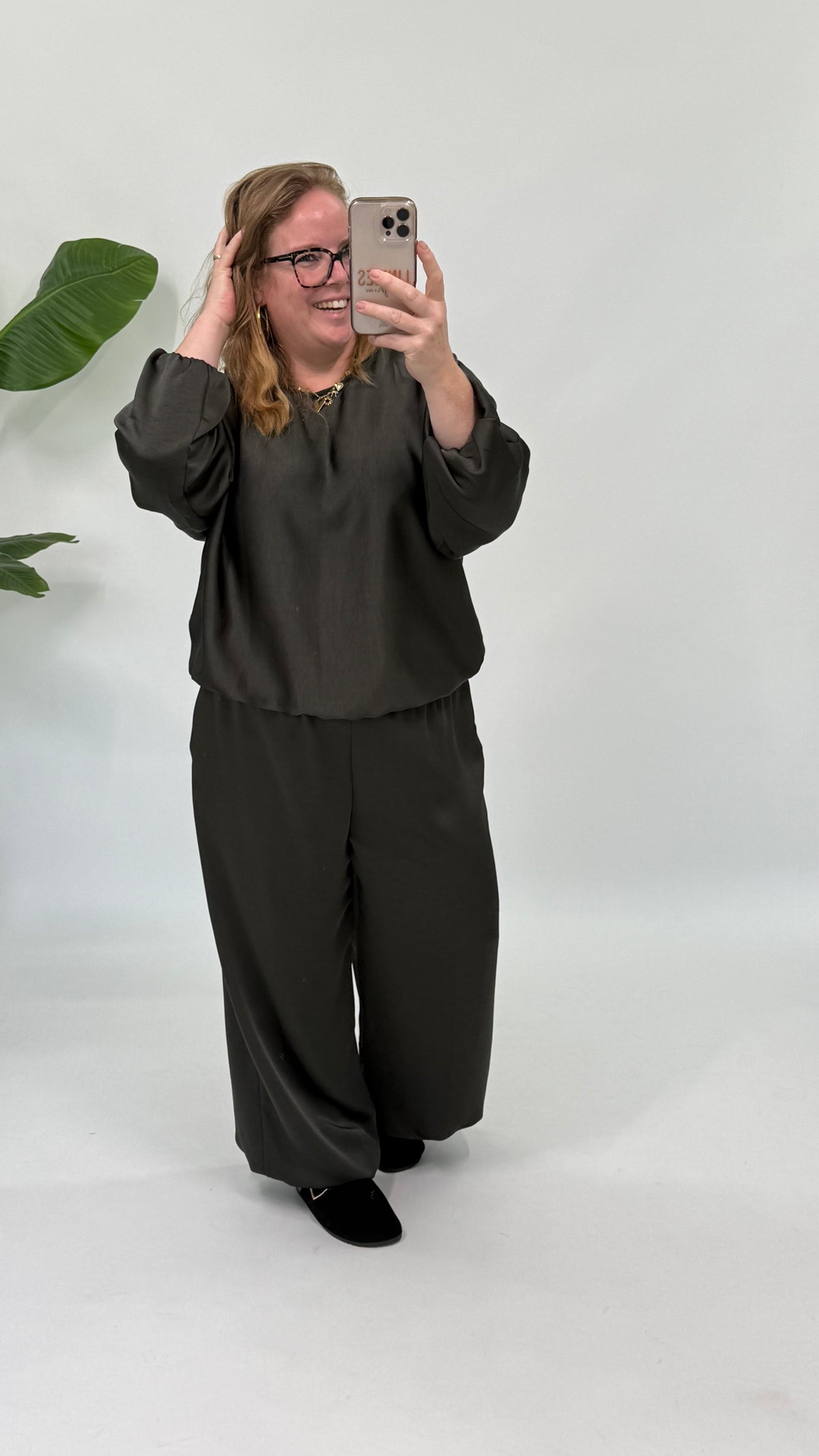 SILK LOOK TOP ARMY