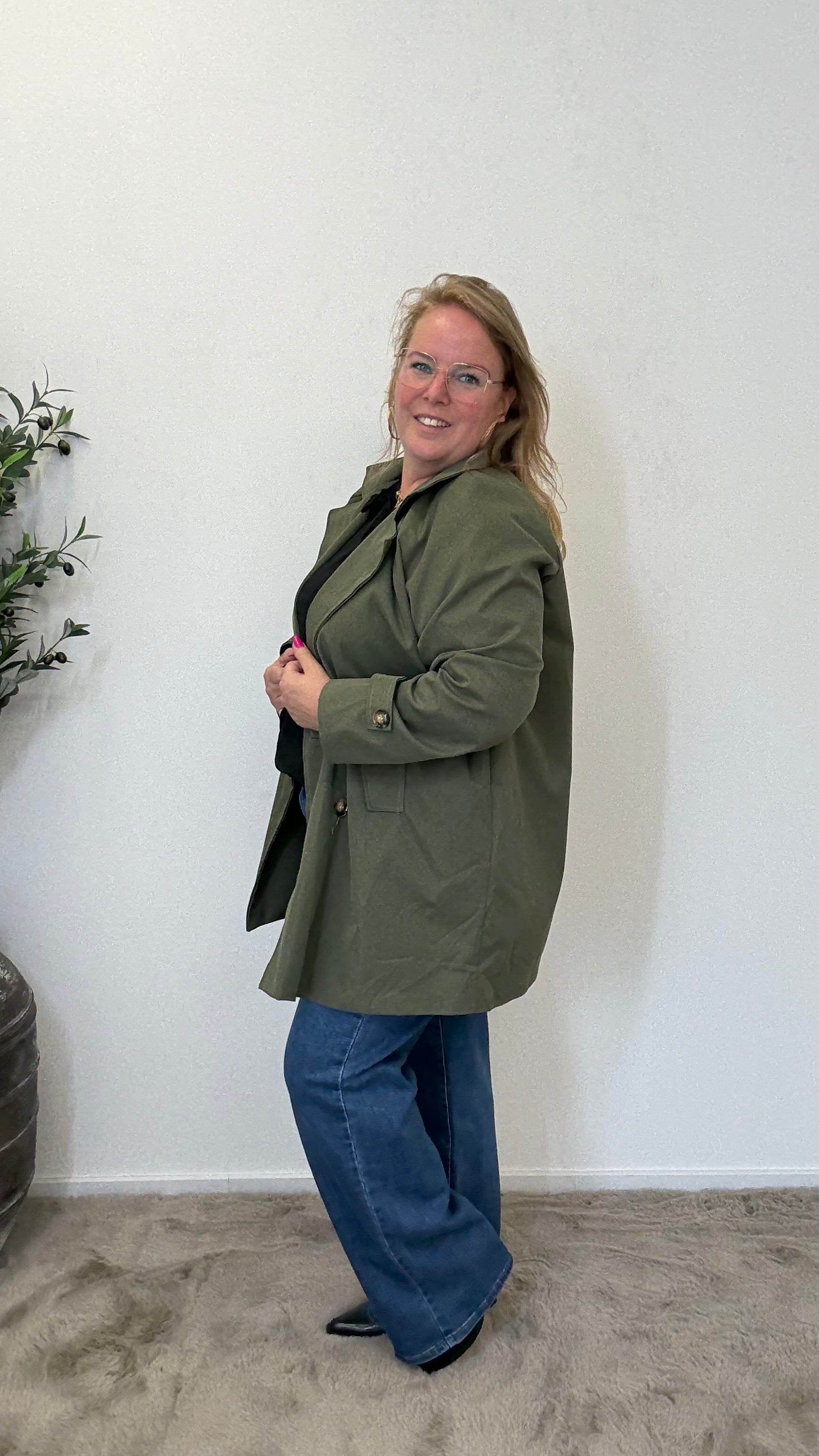 BO DENIM WESTE (38 BIS 50) - SCHWARZ