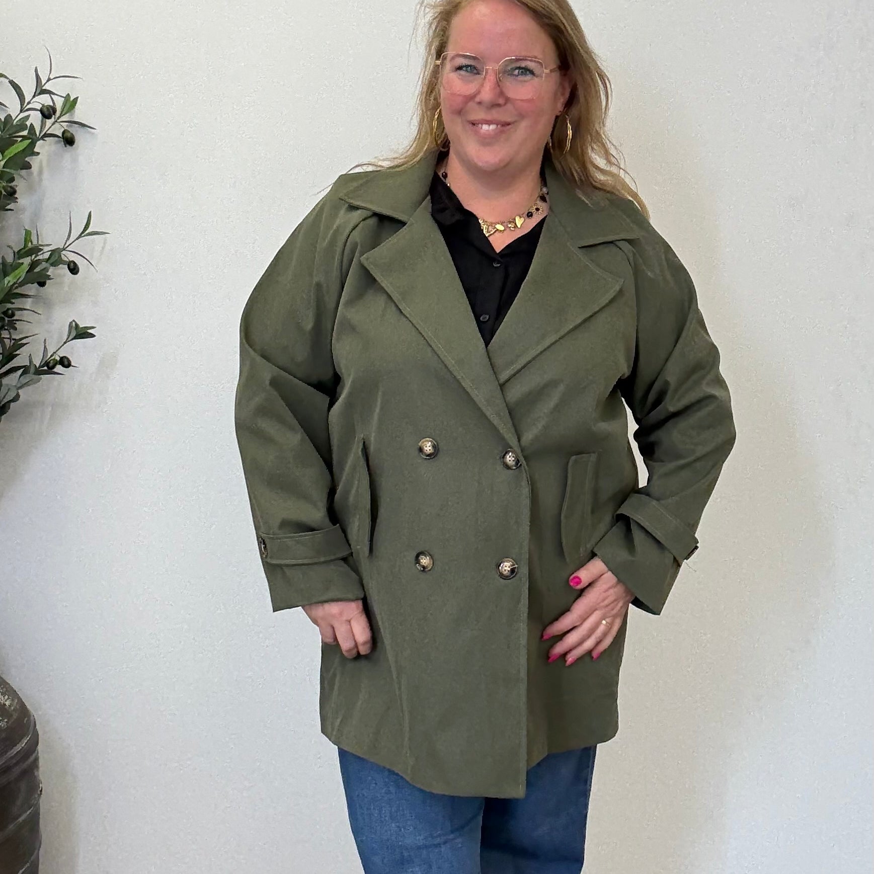 BO DENIM WESTE (38 BIS 50) - SCHWARZ