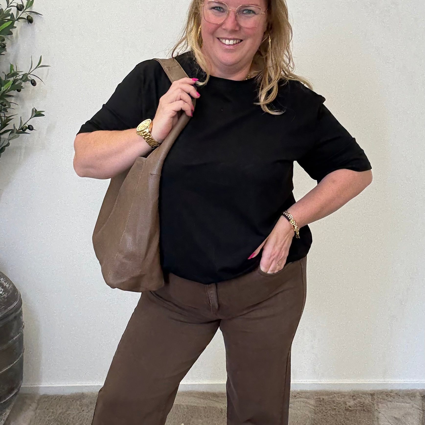 MOM WIDE LEG JEANS MERK GOODIES DJ2456 (40 bis 48) - GRAU