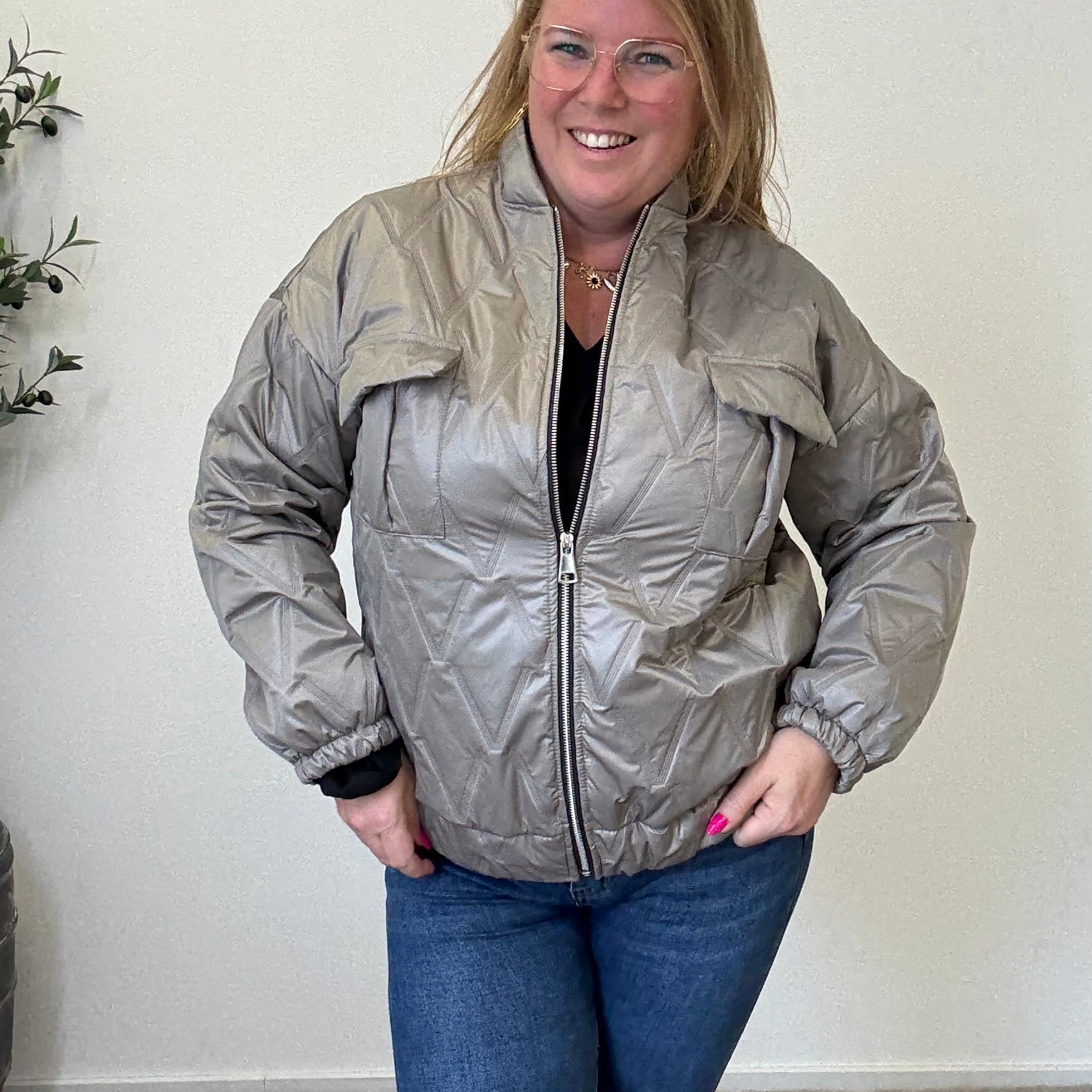 BO DENIM WESTE (38 BIS 50) - SCHWARZ