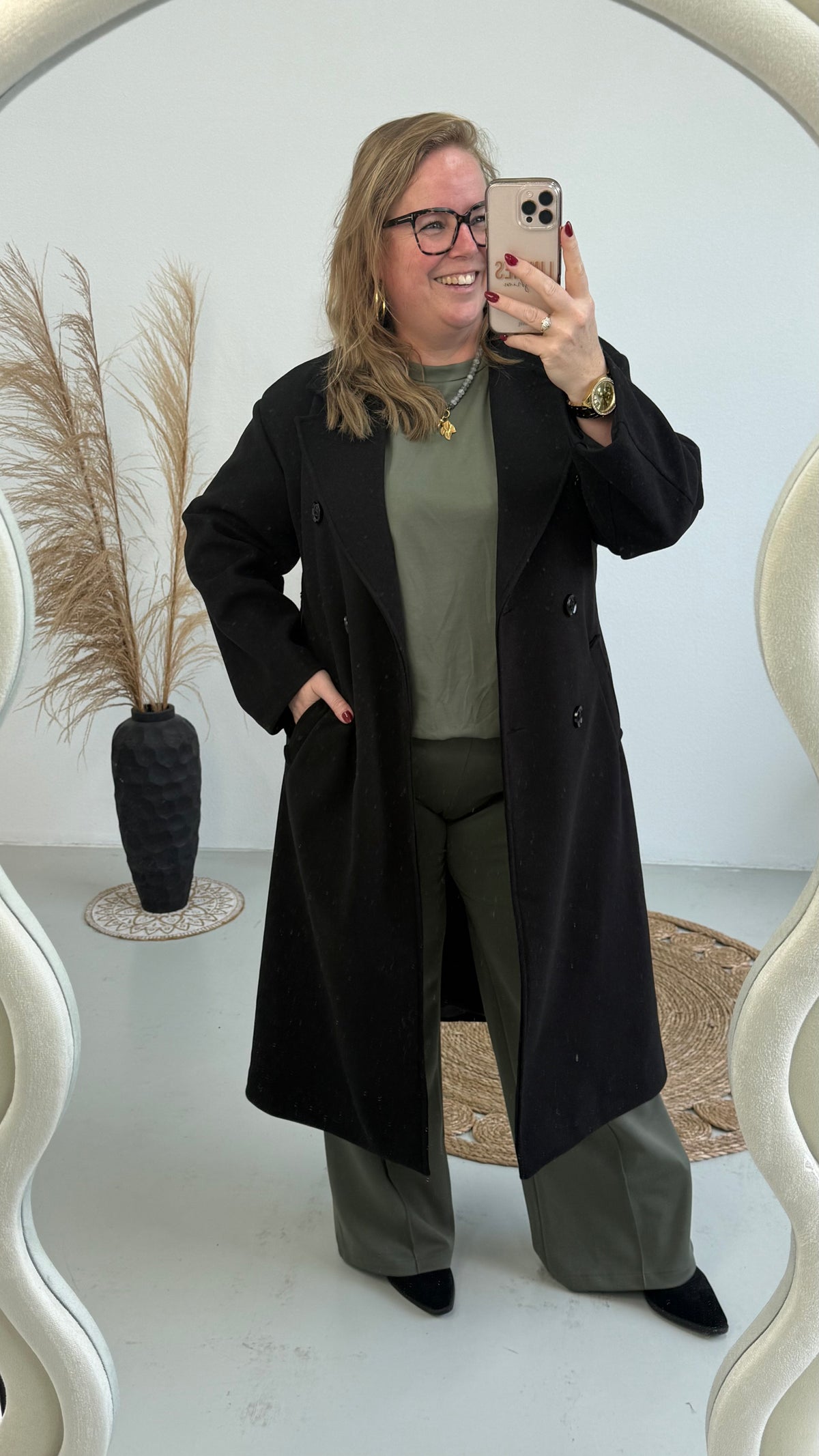 LINNIES TRENCHCOAT ZWART