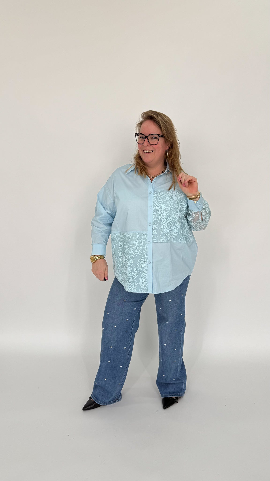 BLOUSE MET KANT - 1979