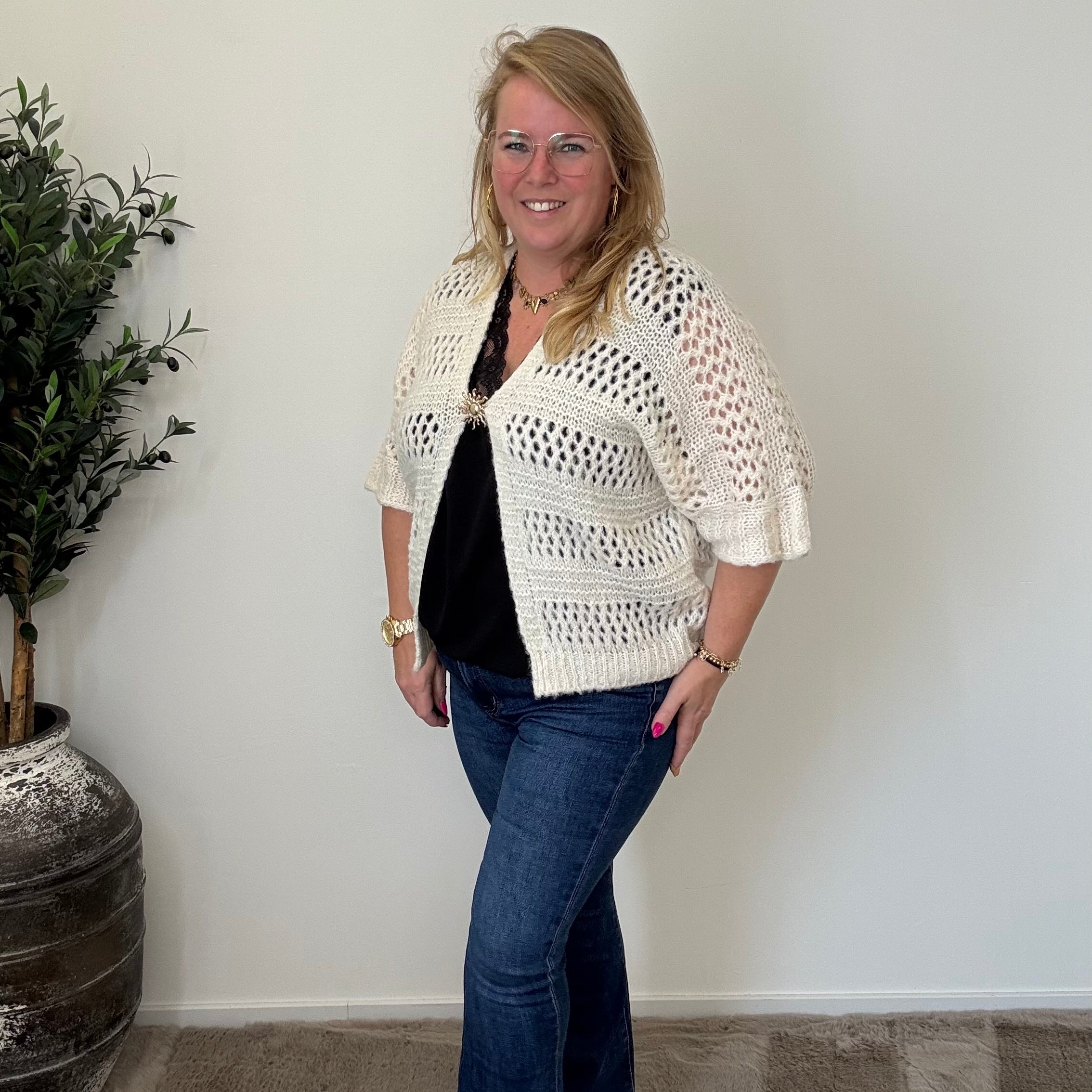 MOM WIDE LEG JEANS MERK GOODIES DJ2456 (40 bis 48) - GRAU