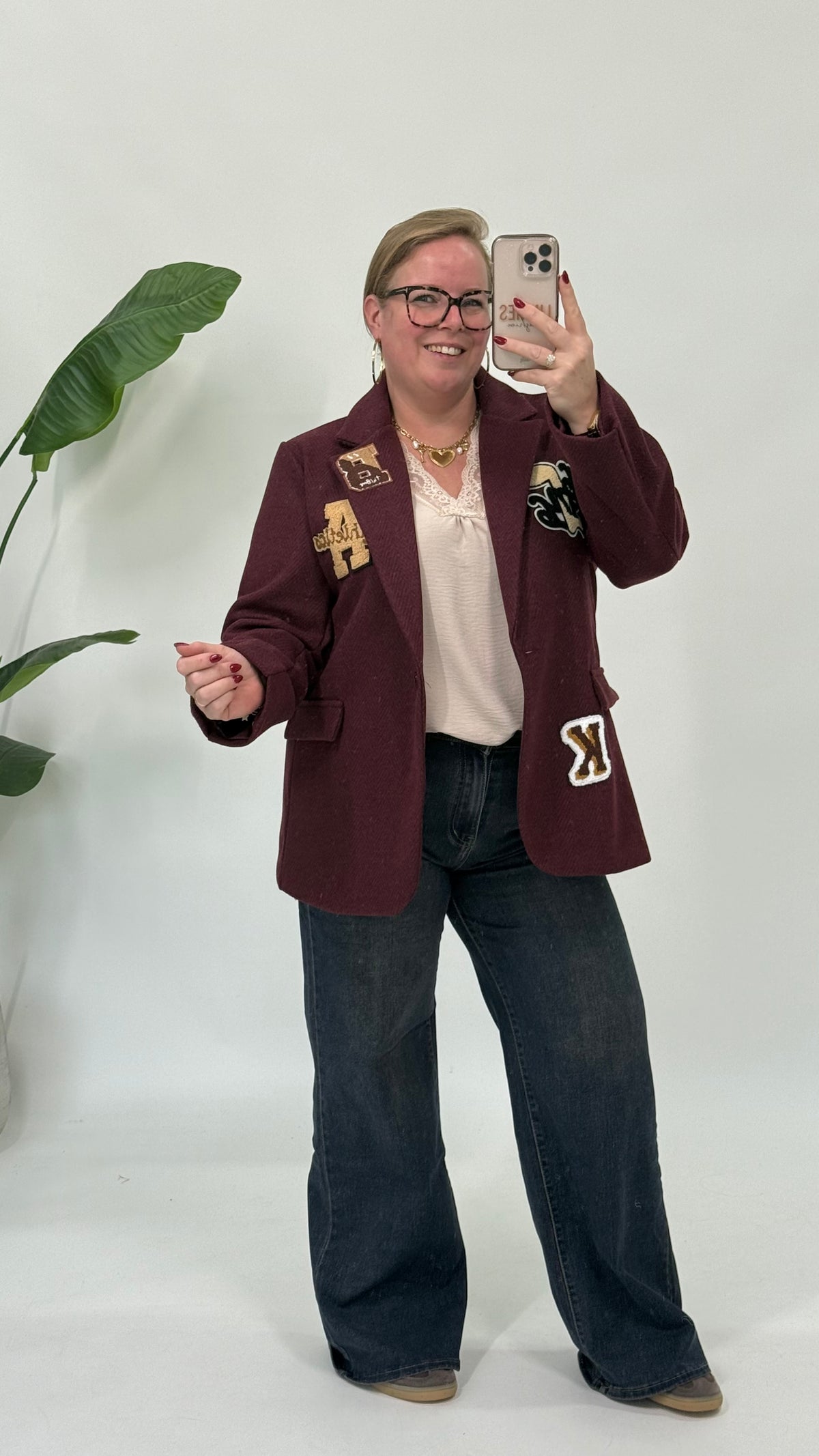 VISGRAAT BLAZER BURGUNDY